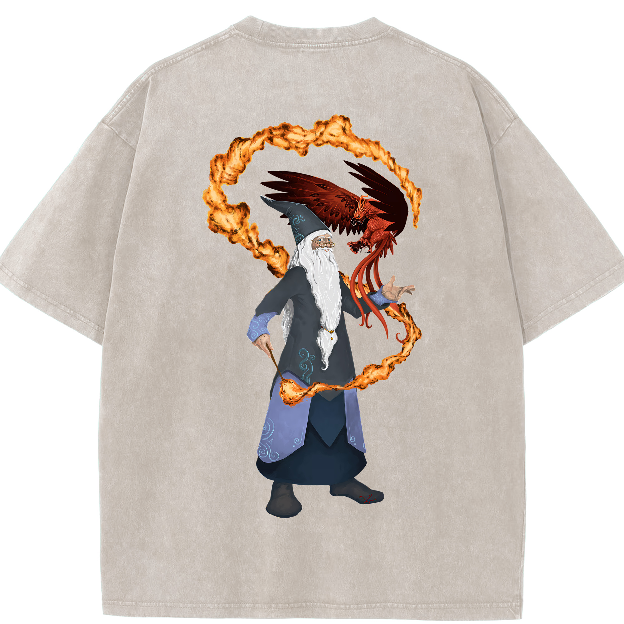 （画像用） Harry Potter ハリー・ポッターシリーズ 綿100% ヴィンテージ風 半袖Tシャツ（背面プリント）