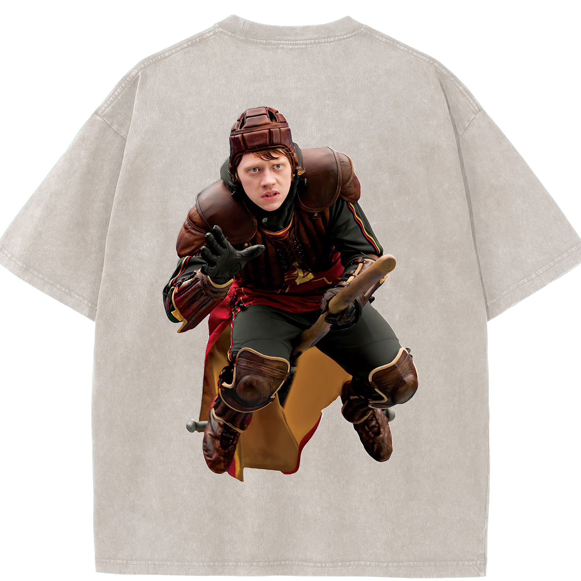 （画像用） Harry Potter ハリー・ポッターシリーズ 綿100% ヴィンテージ風 半袖Tシャツ（背面プリント）