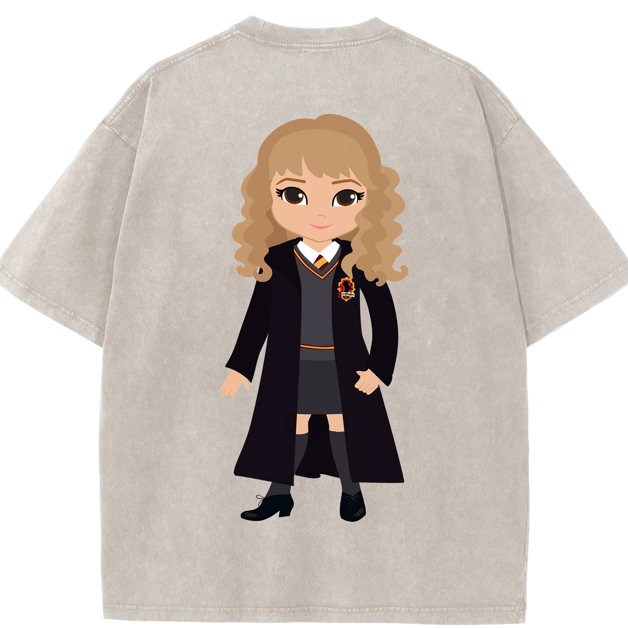 （画像用） Harry Potter ハリー・ポッターシリーズ 綿100% ヴィンテージ風 半袖Tシャツ（背面プリント）