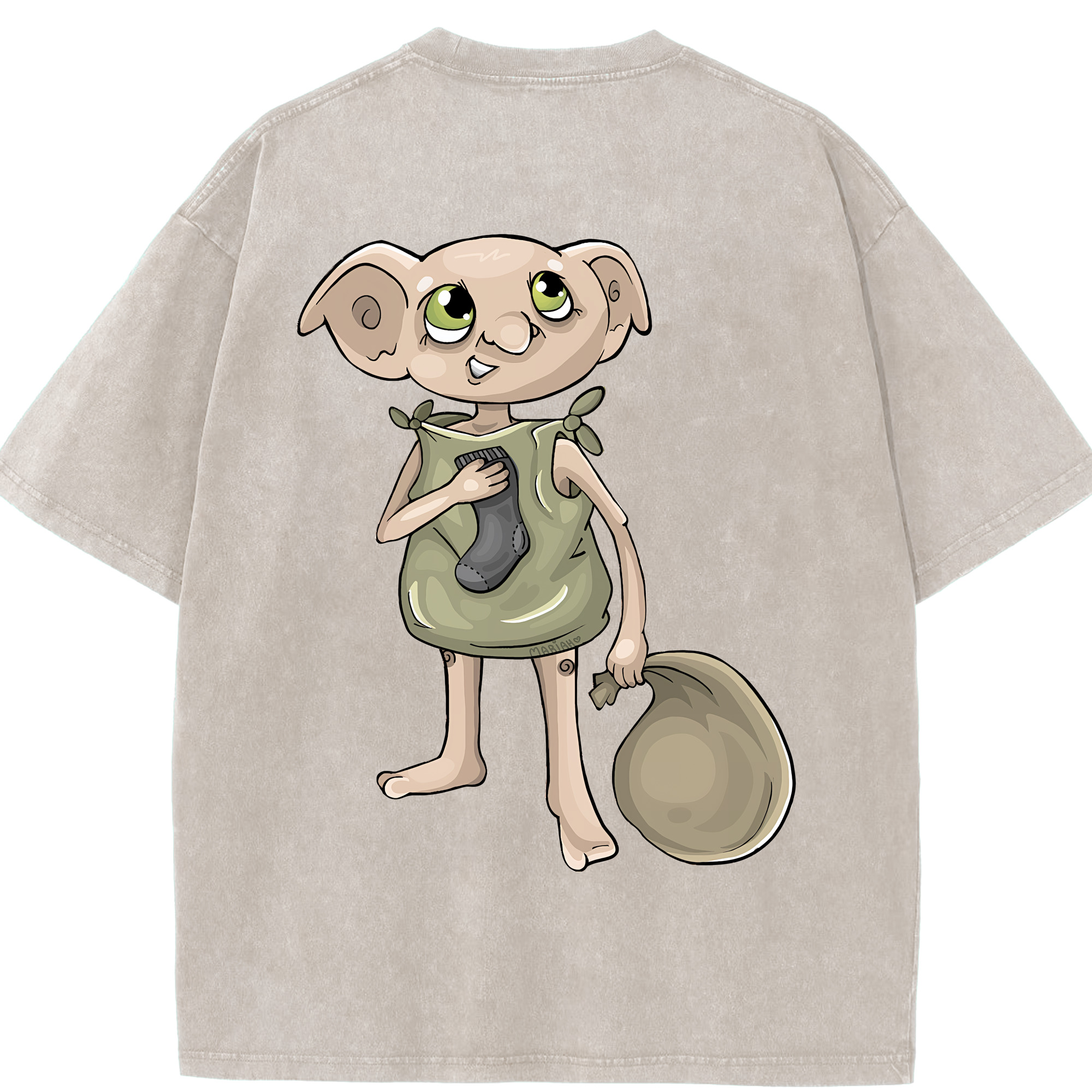 （画像用） Harry Potter ハリー・ポッターシリーズ 綿100% ヴィンテージ風 半袖Tシャツ（背面プリント）