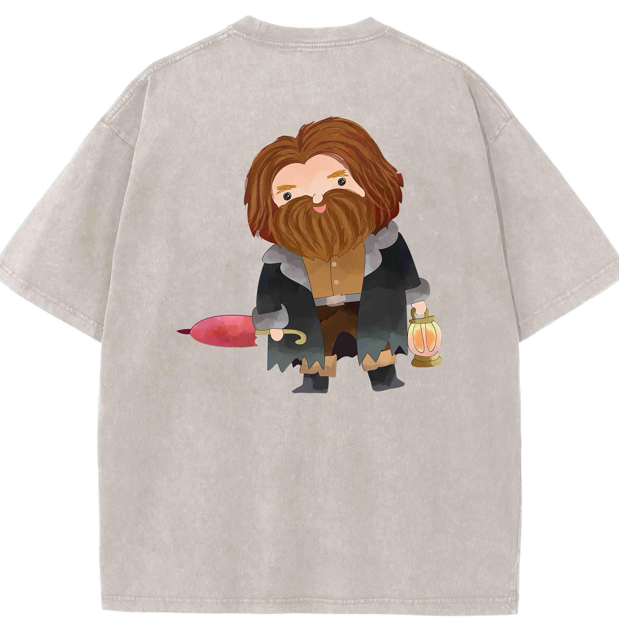 （画像用） Harry Potter ハリー・ポッターシリーズ 綿100% ヴィンテージ風 半袖Tシャツ（背面プリント）