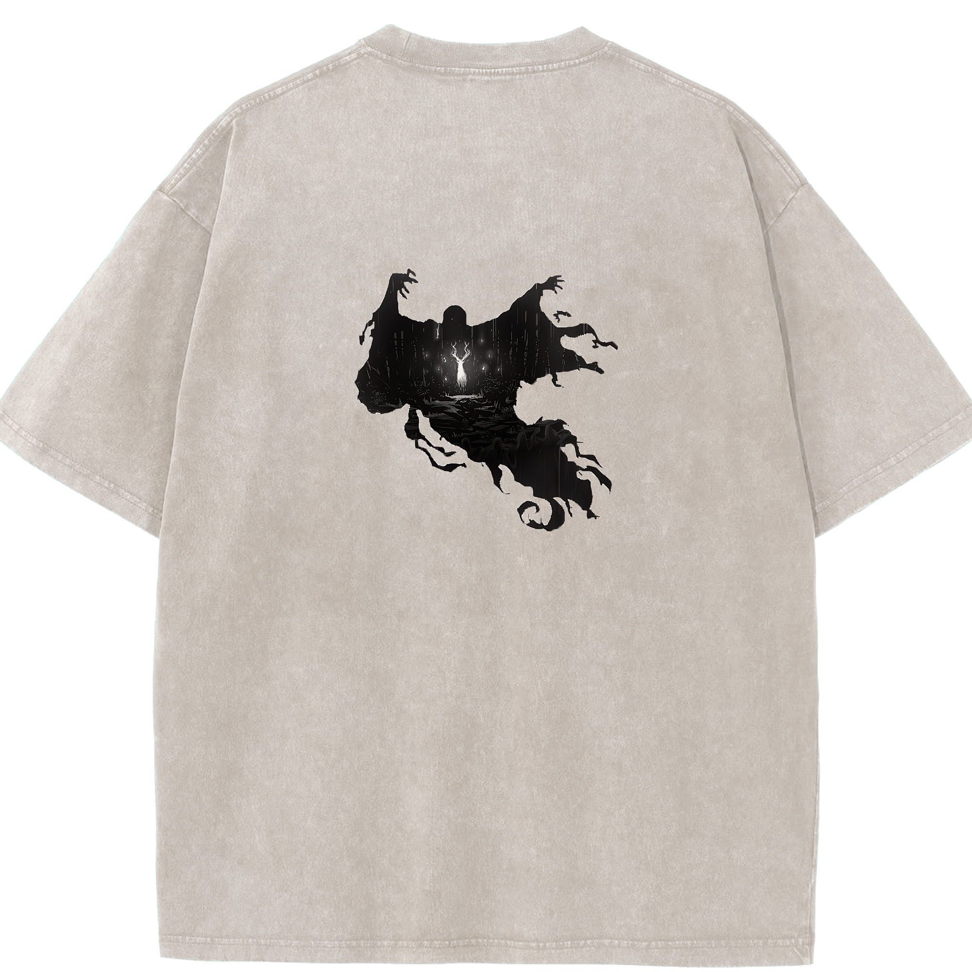 （画像用） Harry Potter ハリー・ポッターシリーズ 綿100% ヴィンテージ風 半袖Tシャツ（背面プリント）