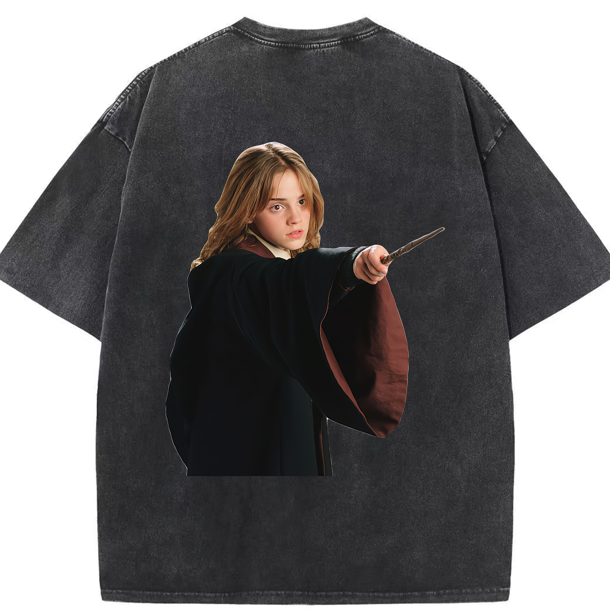 （画像用） Harry Potter ハリー・ポッターシリーズ 綿100% ヴィンテージ風 半袖Tシャツ（背面プリント）