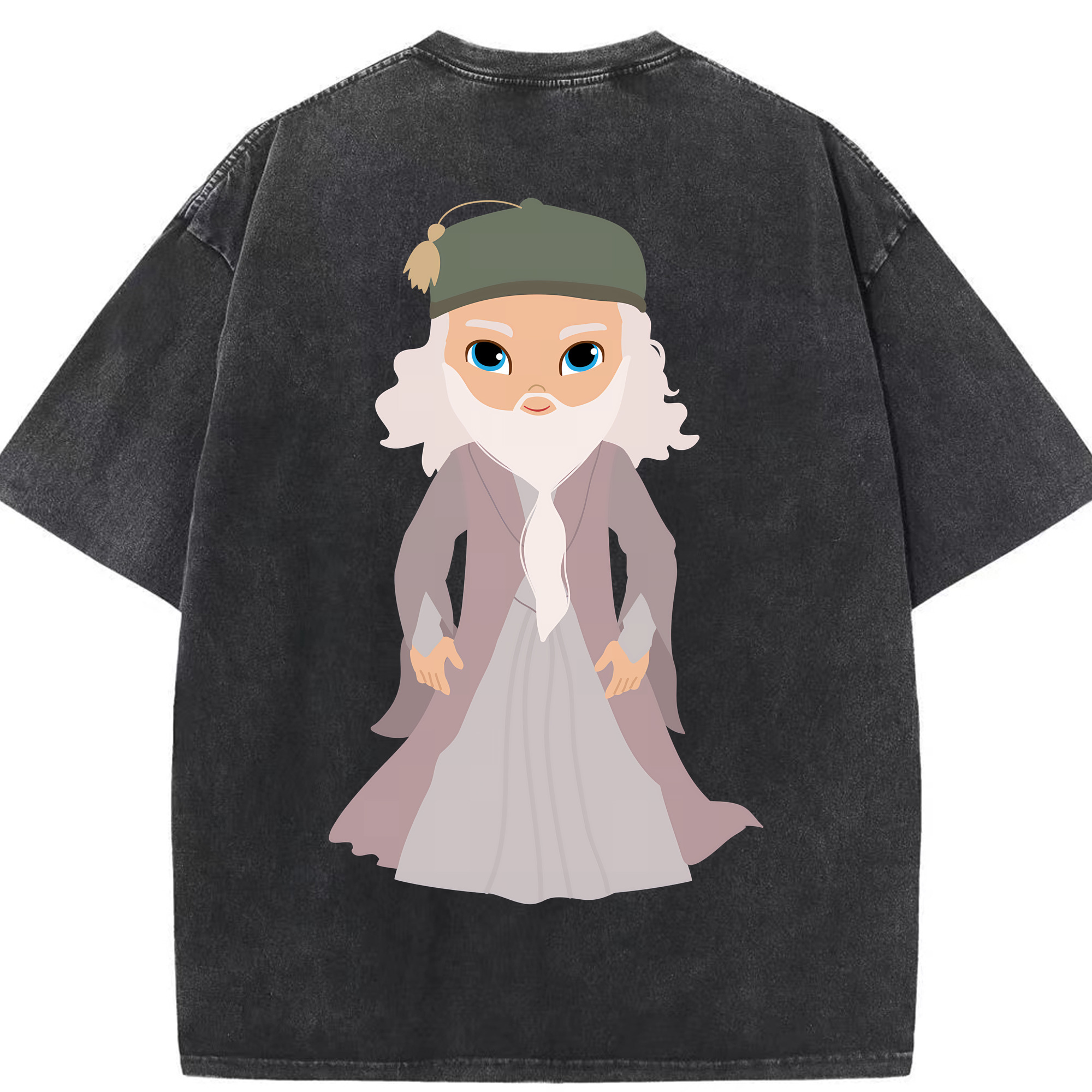 （画像用） Harry Potter ハリー・ポッターシリーズ 綿100% ヴィンテージ風 半袖Tシャツ（背面プリント）