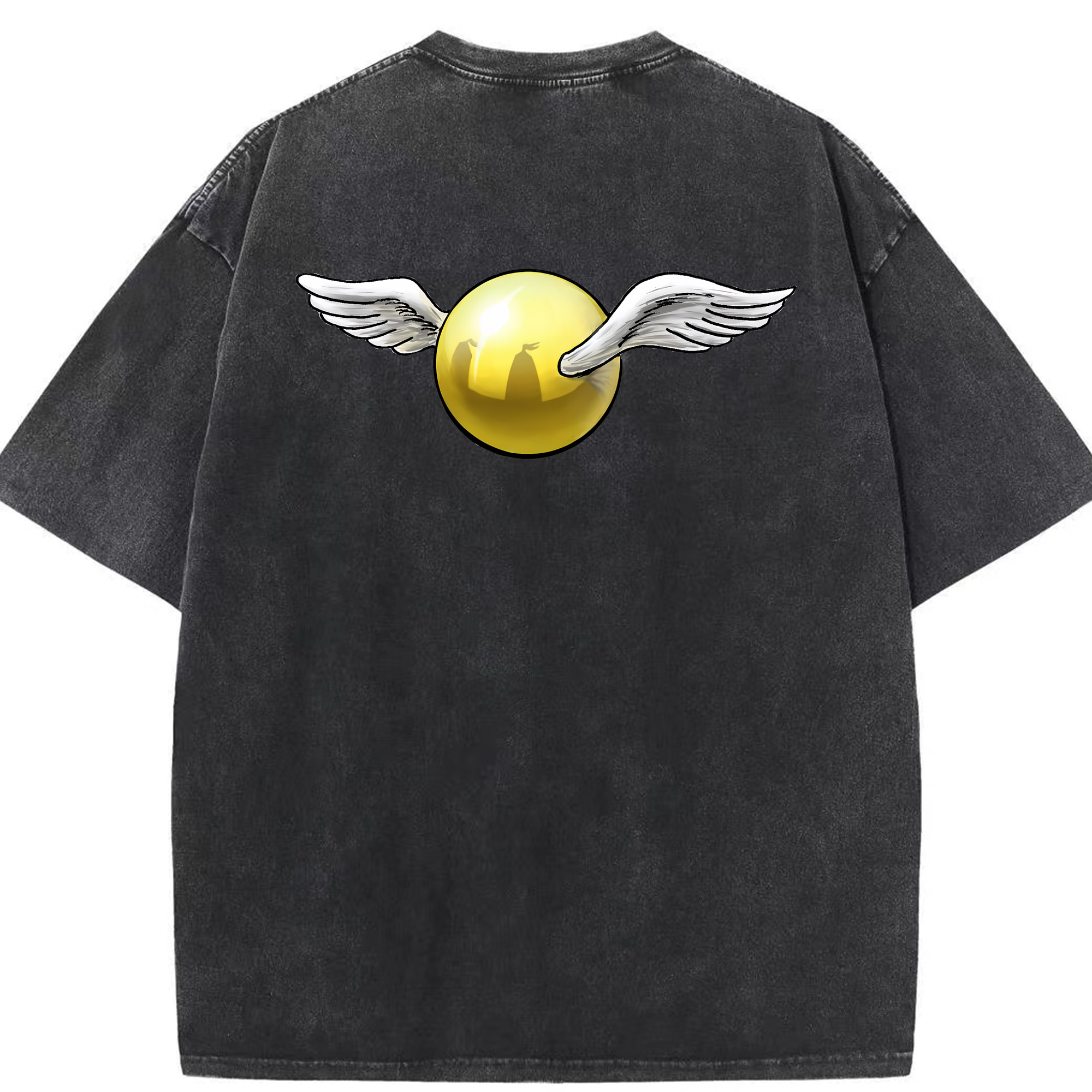 （画像用） Harry Potter ハリー・ポッターシリーズ 綿100% ヴィンテージ風 半袖Tシャツ（背面プリント）