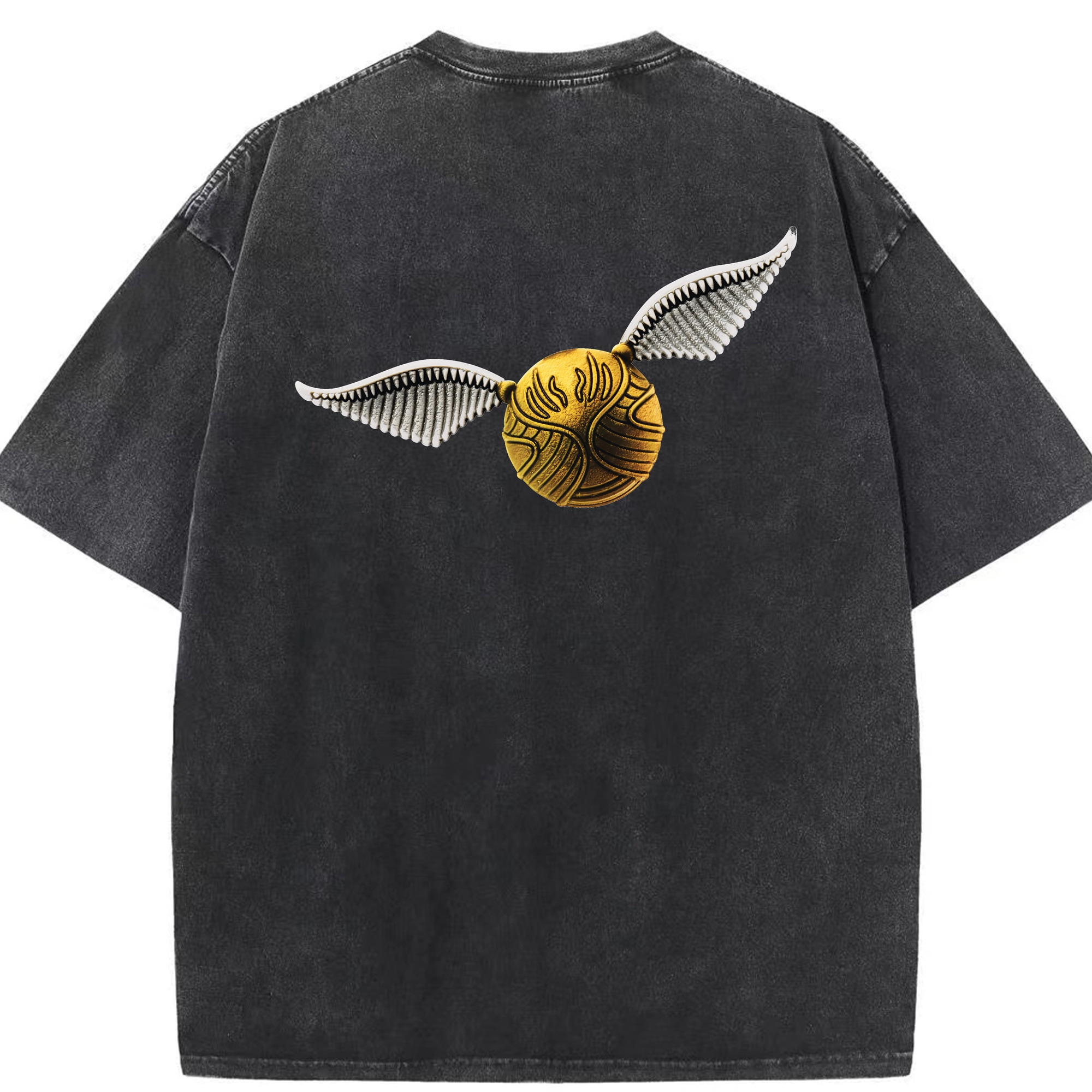 （画像用） Harry Potter ハリー・ポッターシリーズ 綿100% ヴィンテージ風 半袖Tシャツ（背面プリント）