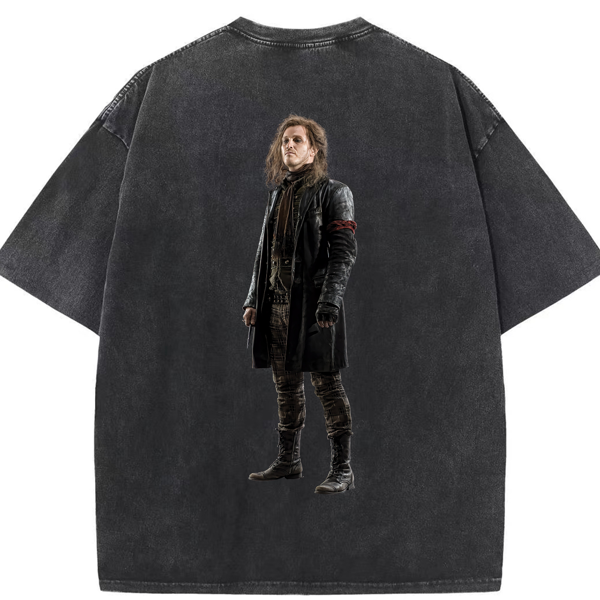 （画像用） Harry Potter ハリー・ポッターシリーズ 綿100% ヴィンテージ風 半袖Tシャツ（背面プリント）