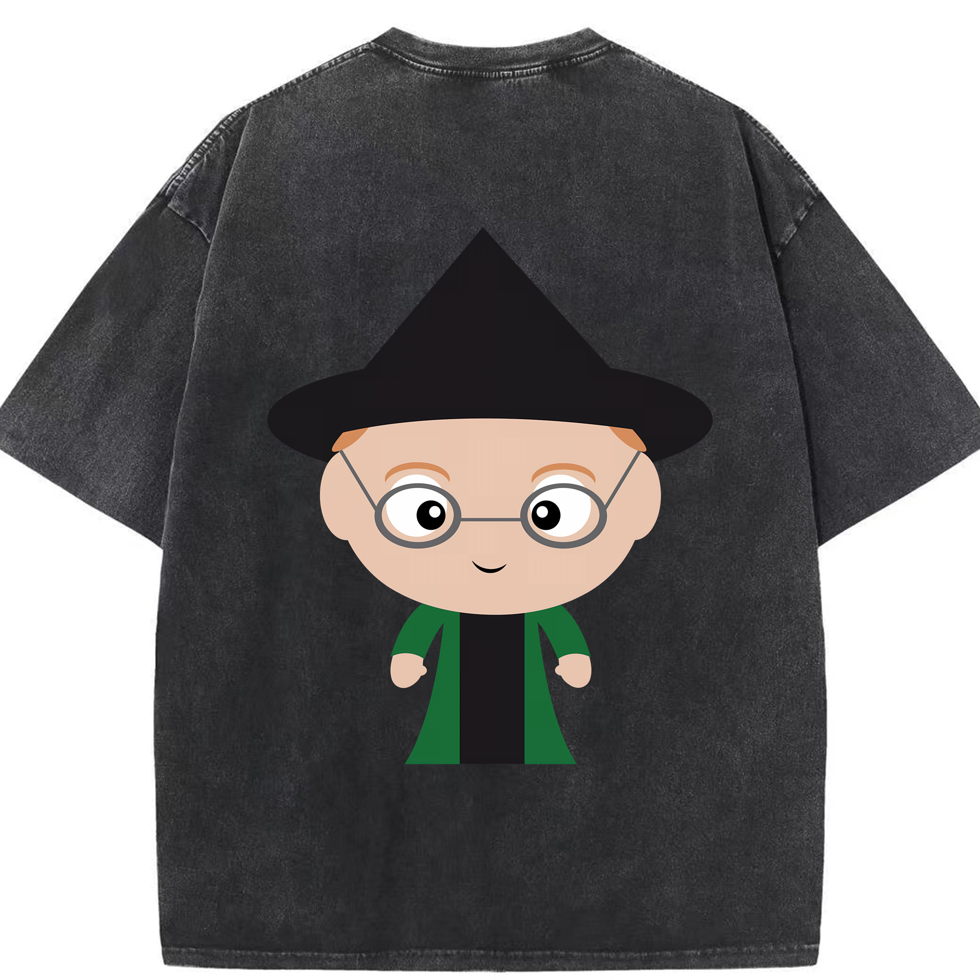 （画像用） Harry Potter ハリー・ポッターシリーズ 綿100% ヴィンテージ風 半袖Tシャツ（背面プリント）