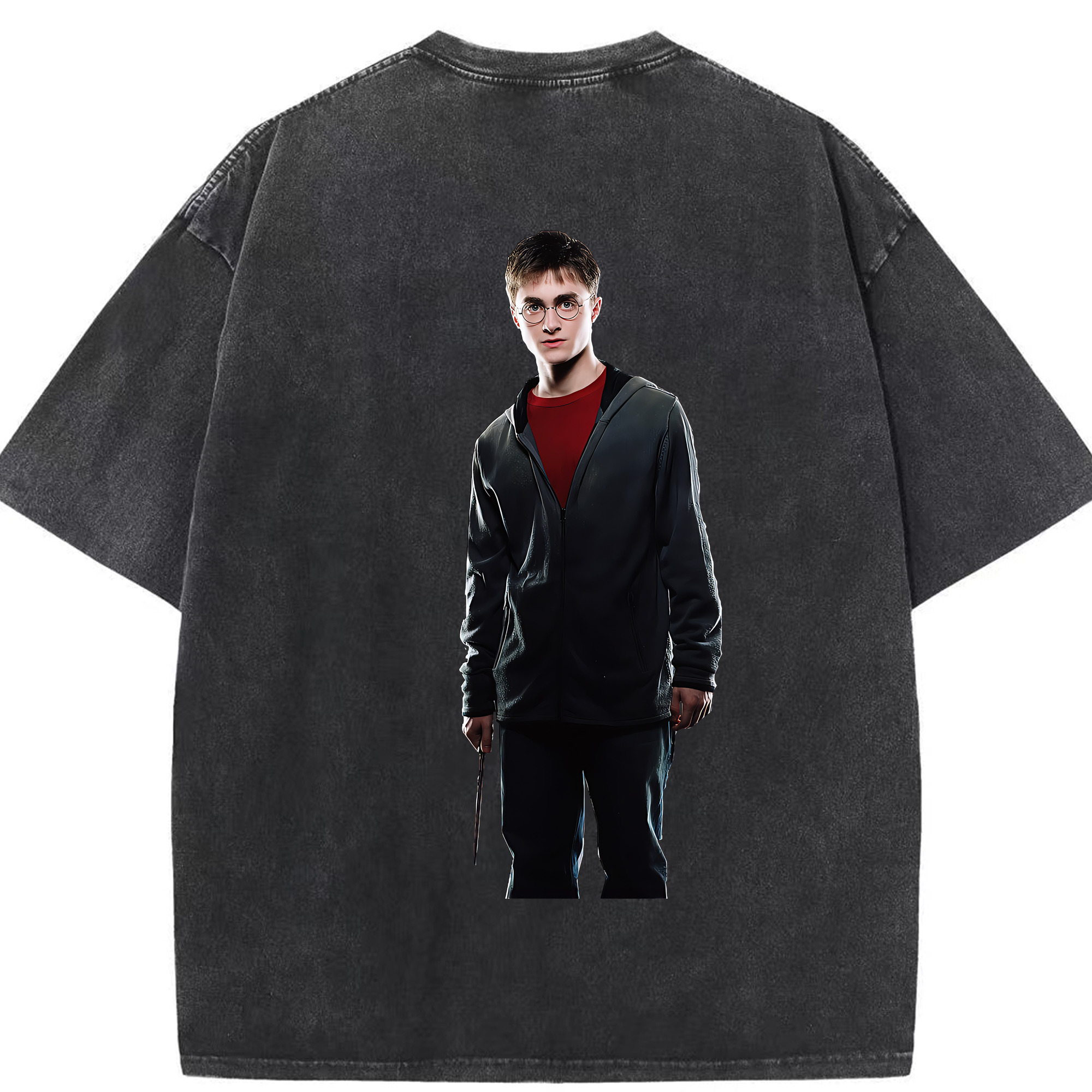 （画像用） Harry Potter ハリー・ポッターシリーズ 綿100% ヴィンテージ風 半袖Tシャツ（背面プリント）