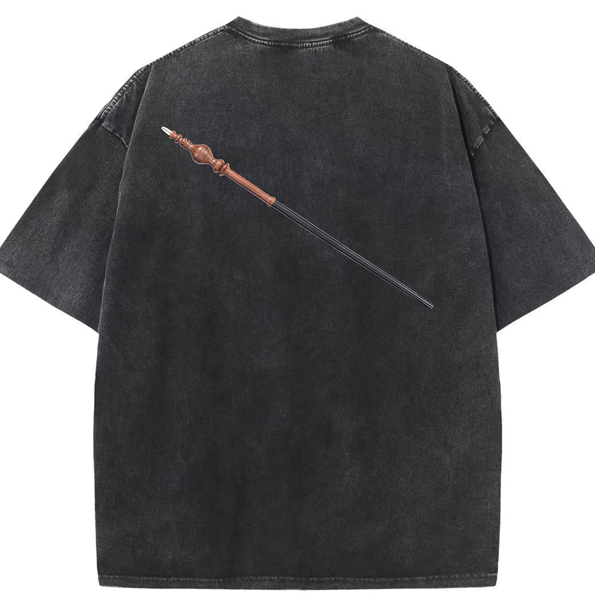 （画像用） Harry Potter ハリー・ポッターシリーズ 綿100% ヴィンテージ風 半袖Tシャツ（背面プリント）