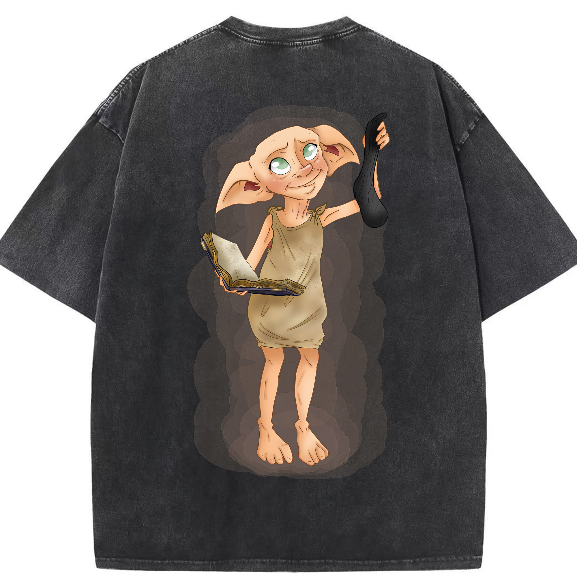 （画像用） Harry Potter ハリー・ポッターシリーズ 綿100% ヴィンテージ風 半袖Tシャツ（背面プリント）
