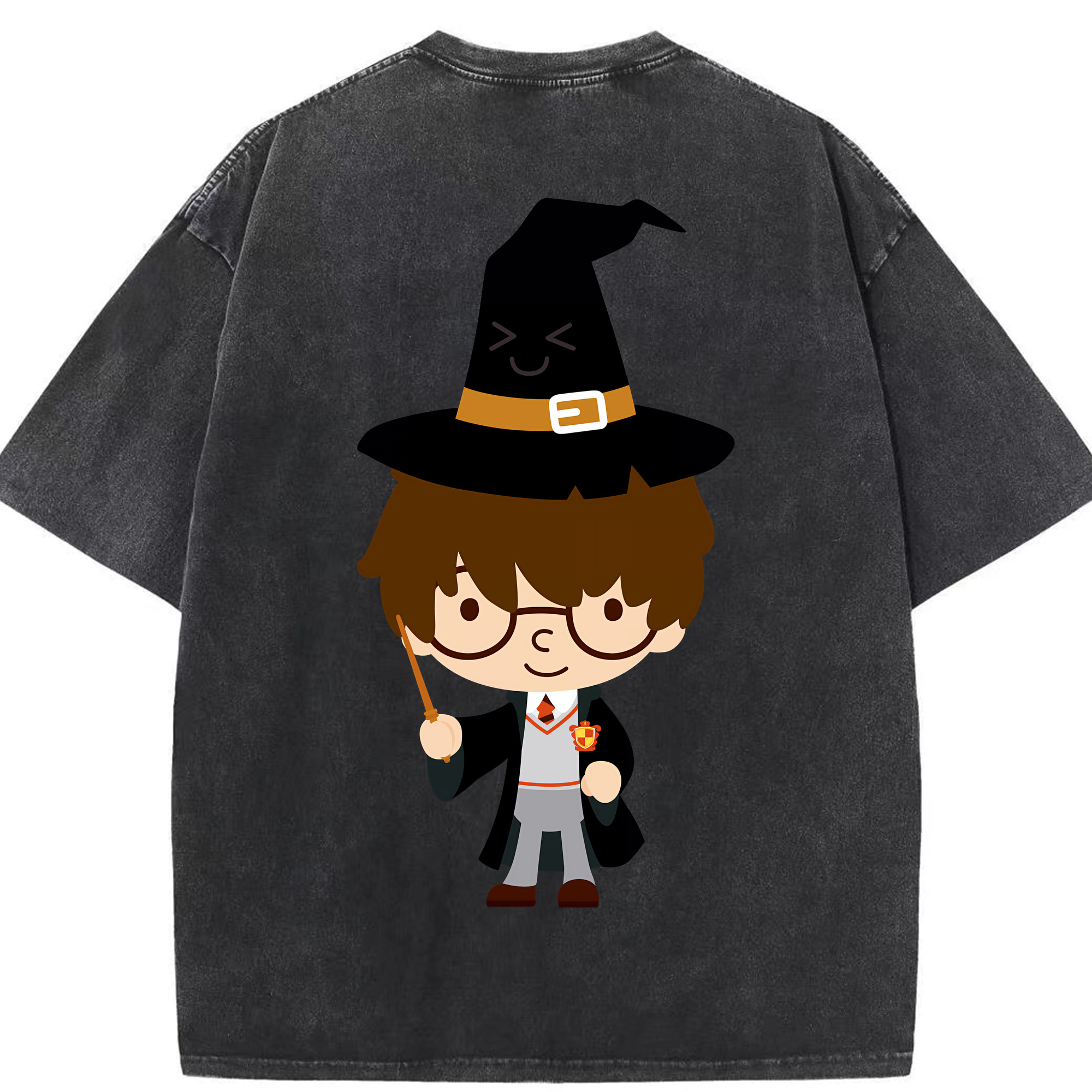 （画像用） Harry Potter ハリー・ポッターシリーズ 綿100% ヴィンテージ風 半袖Tシャツ（背面プリント）