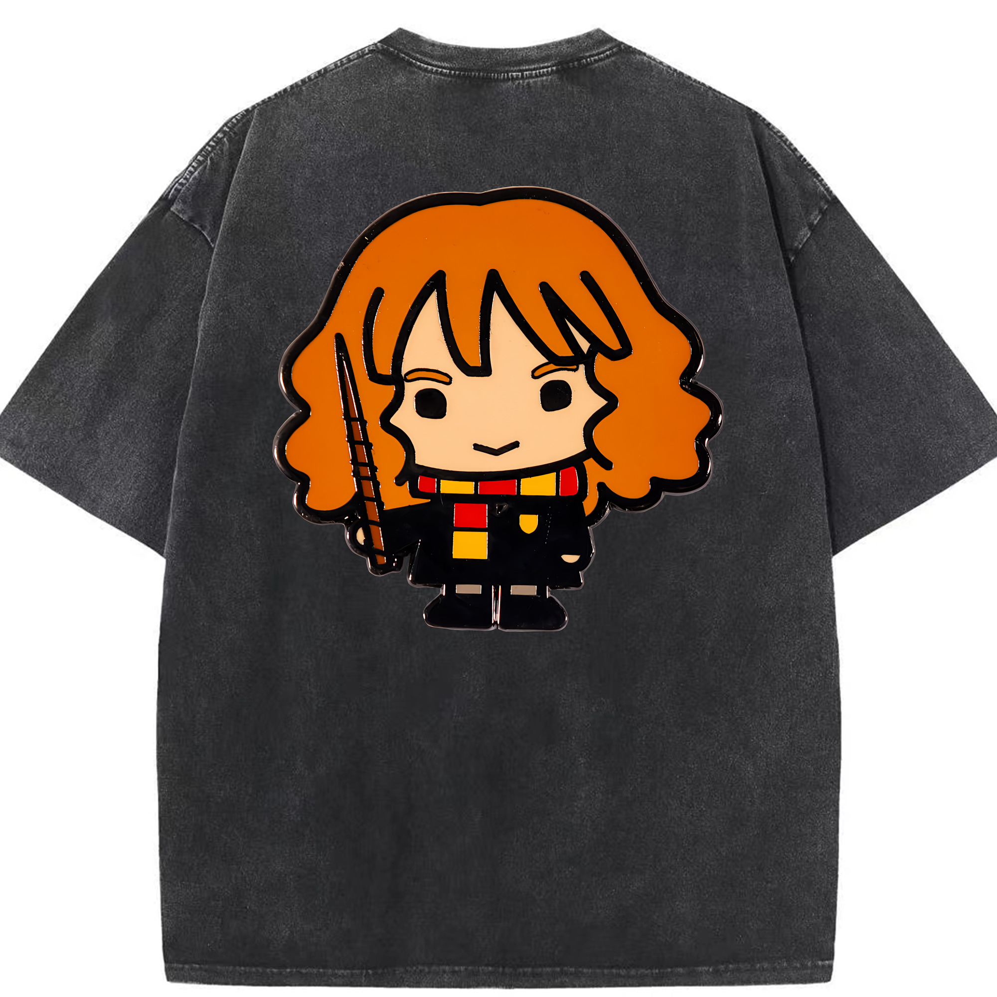 （画像用） Harry Potter ハリー・ポッターシリーズ 綿100% ヴィンテージ風 半袖Tシャツ（背面プリント）