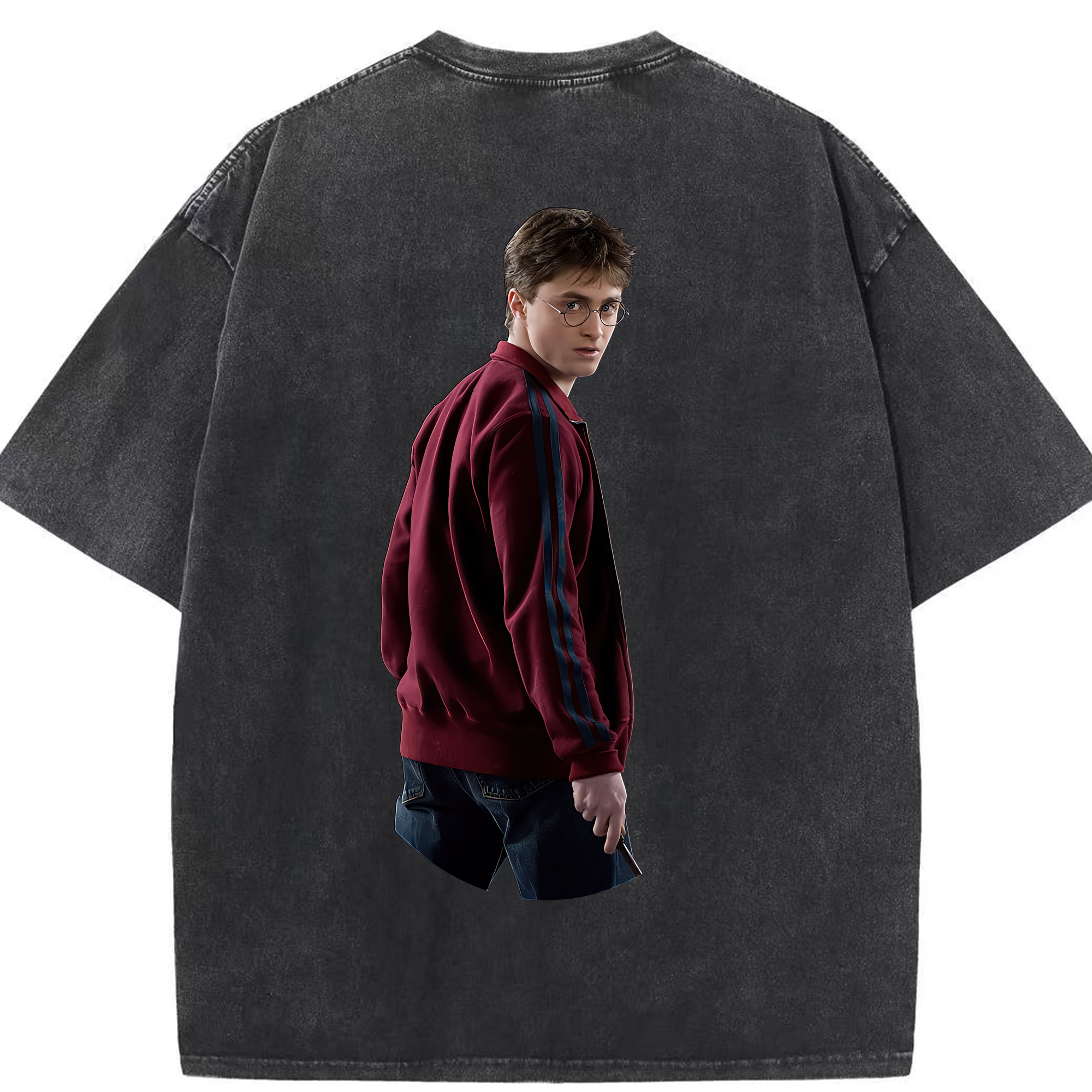 （画像用） Harry Potter ハリー・ポッターシリーズ 綿100% ヴィンテージ風 半袖Tシャツ（背面プリント）