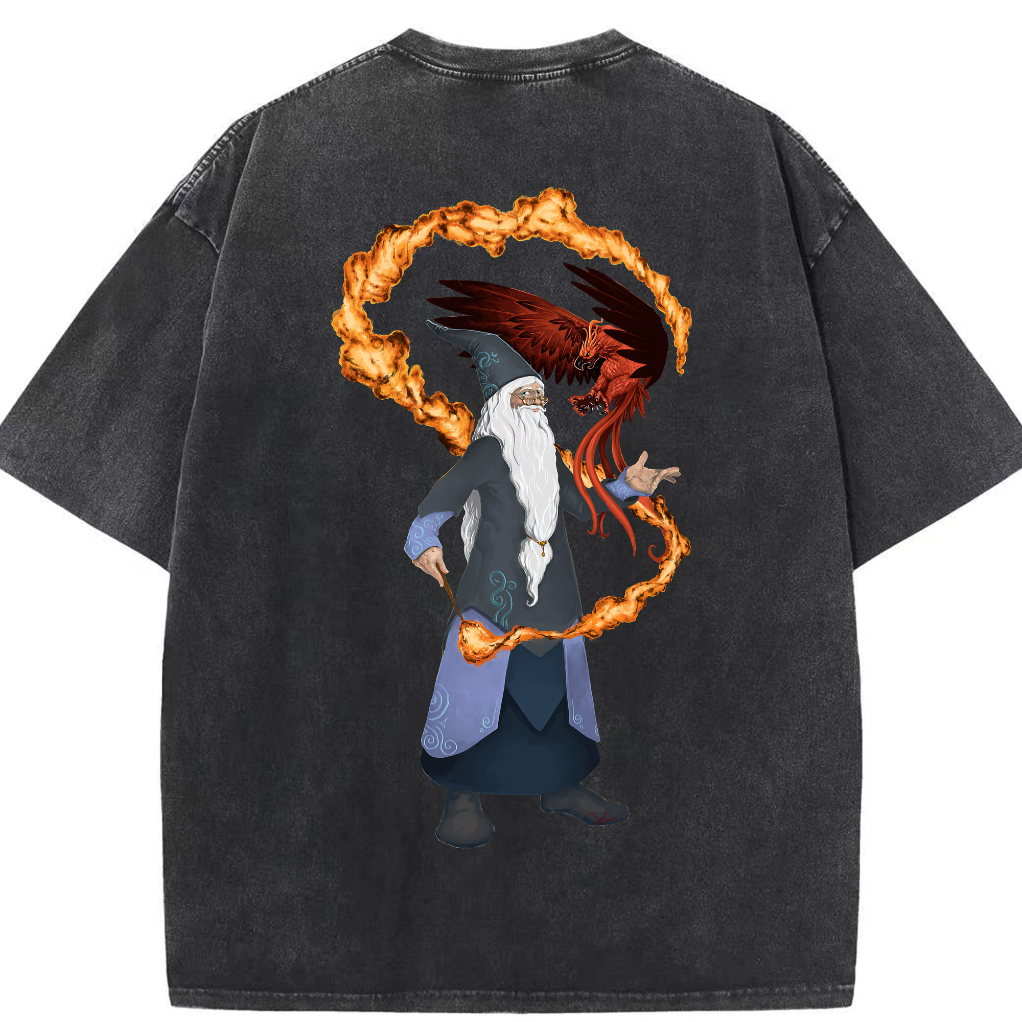 （画像用） Harry Potter ハリー・ポッターシリーズ 綿100% ヴィンテージ風 半袖Tシャツ（背面プリント）
