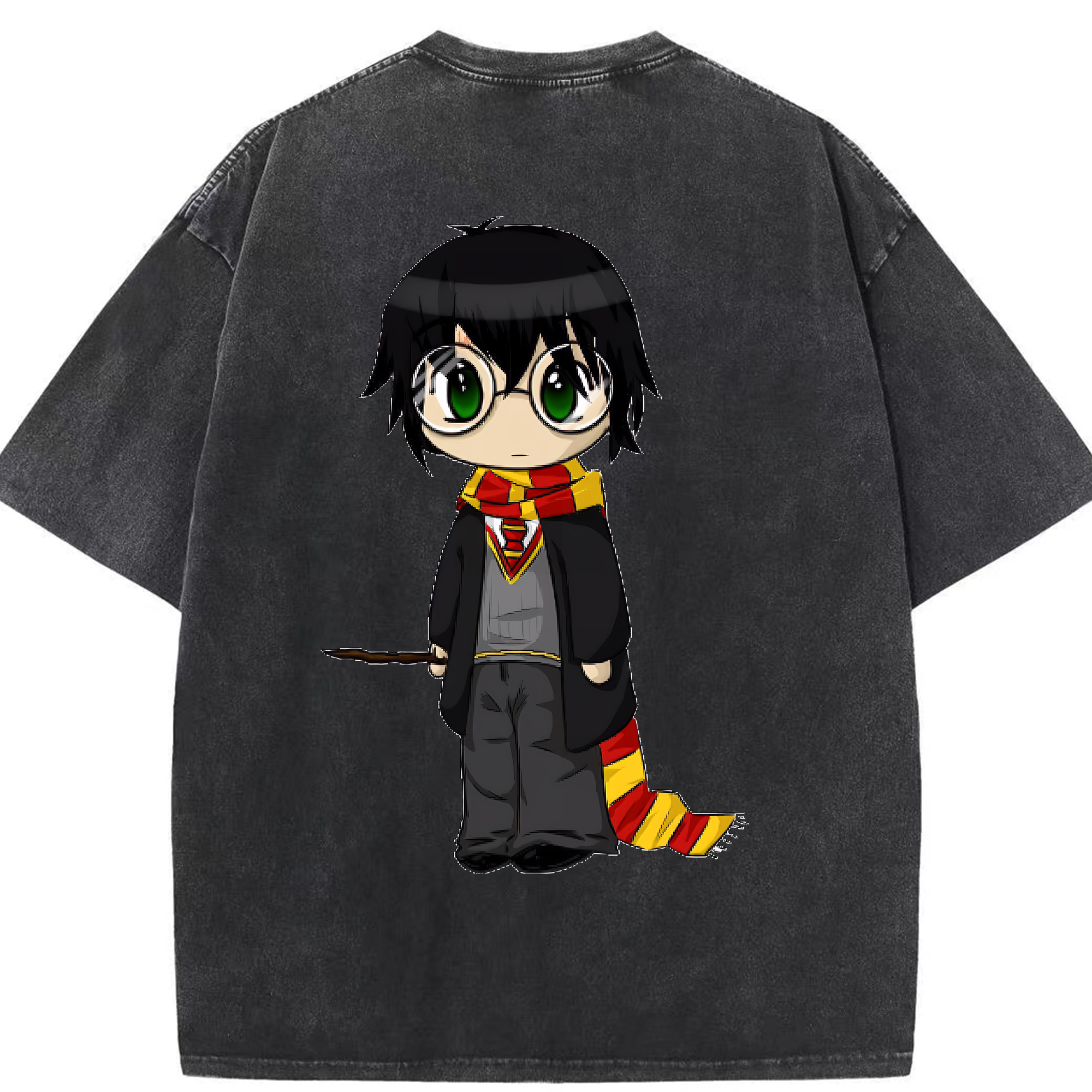（画像用） Harry Potter ハリー・ポッターシリーズ 綿100% ヴィンテージ風 半袖Tシャツ（背面プリント）
