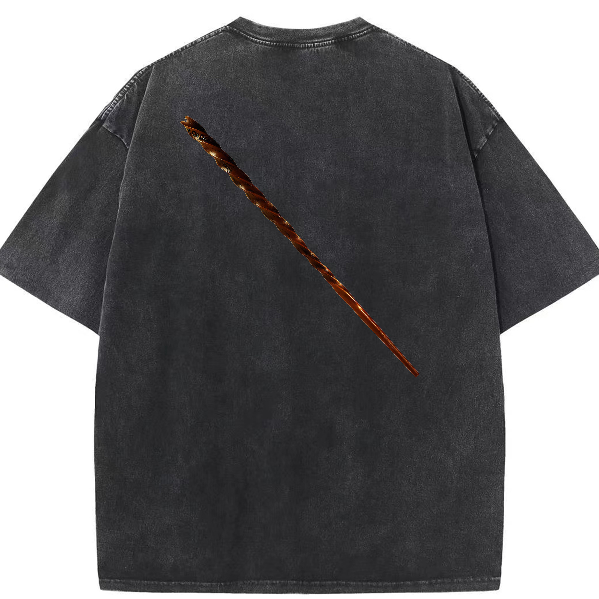 （画像用） Harry Potter ハリー・ポッターシリーズ 綿100% ヴィンテージ風 半袖Tシャツ（背面プリント）