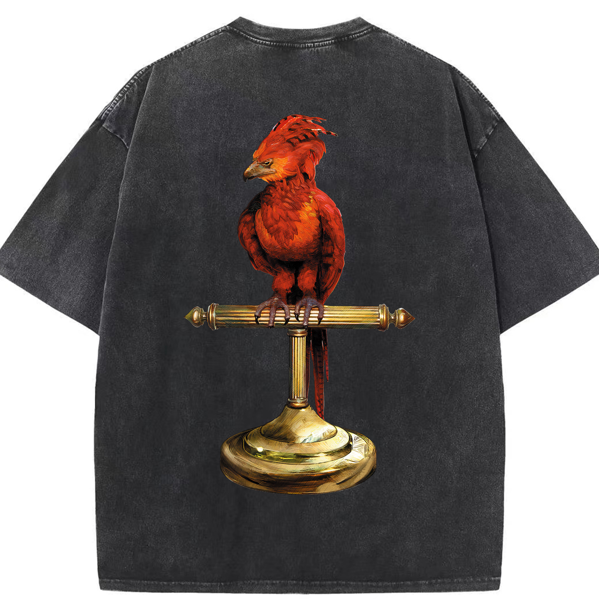 （画像用） Harry Potter ハリー・ポッターシリーズ 綿100% ヴィンテージ風 半袖Tシャツ（背面プリント）