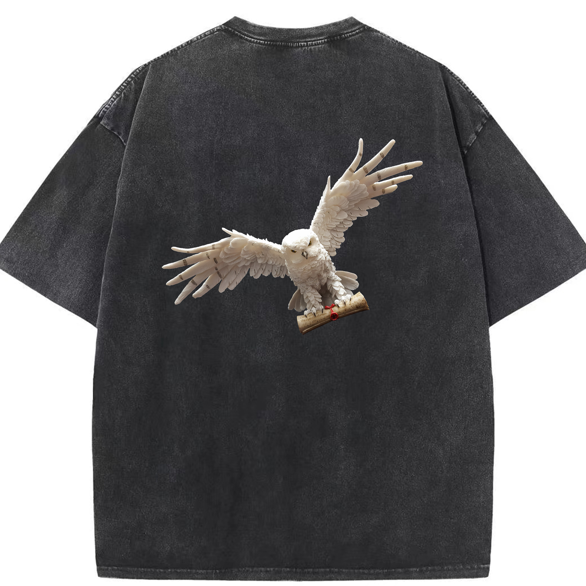 （画像用） Harry Potter ハリー・ポッターシリーズ 綿100% ヴィンテージ風 半袖Tシャツ（背面プリント）