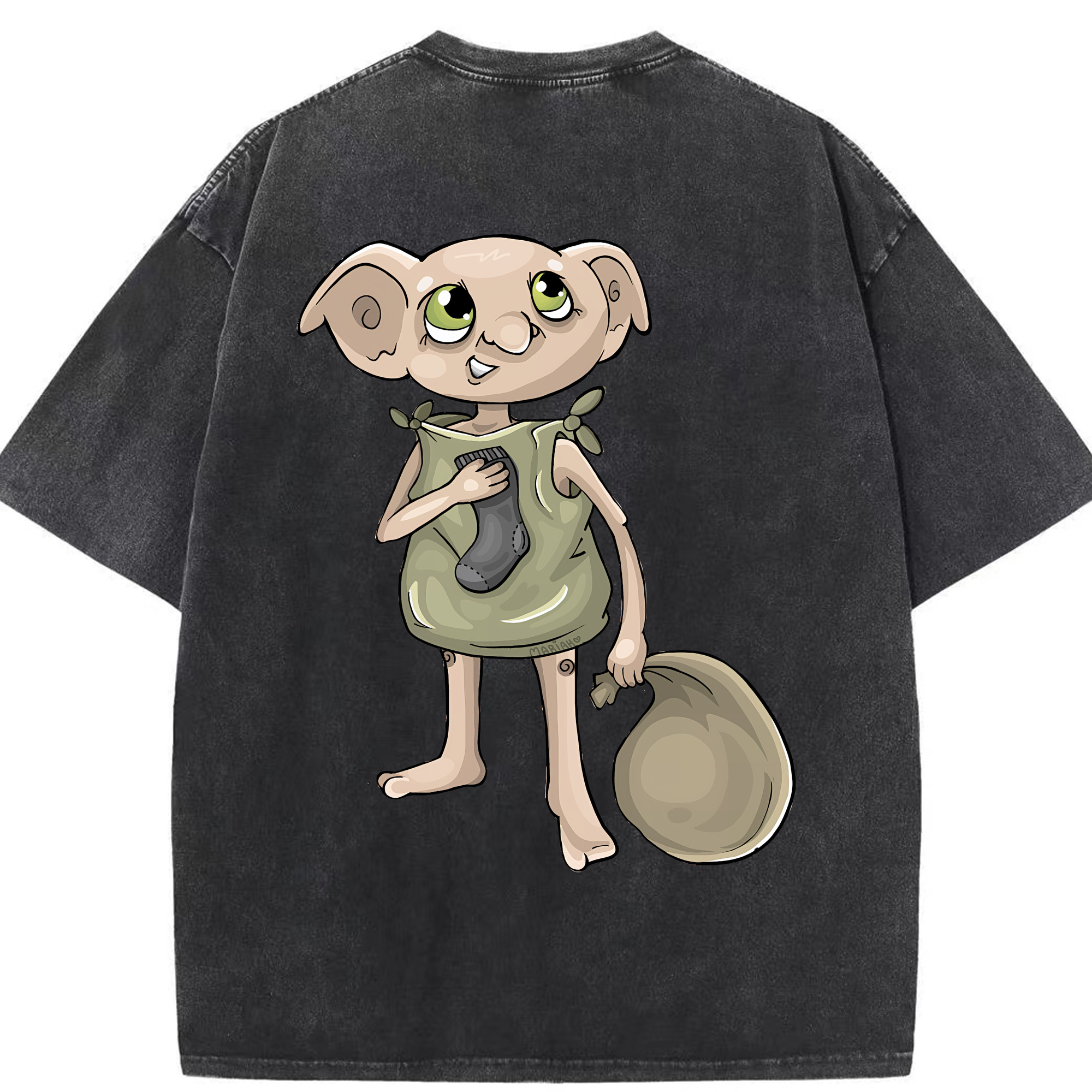 （画像用） Harry Potter ハリー・ポッターシリーズ 綿100% ヴィンテージ風 半袖Tシャツ（背面プリント）