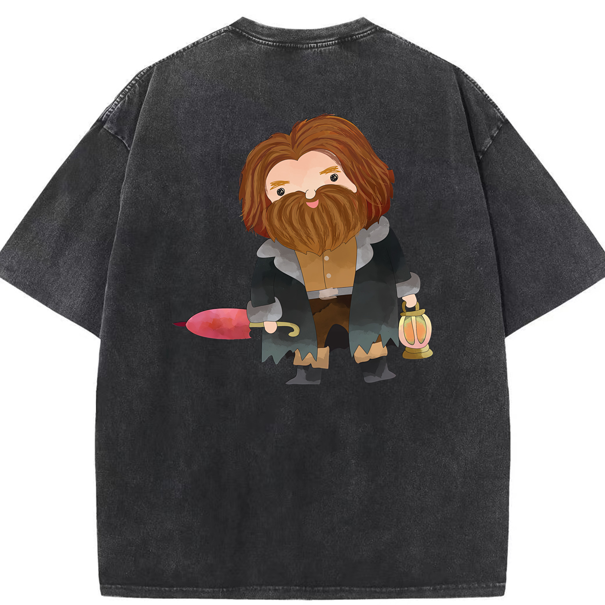 （画像用） Harry Potter ハリー・ポッターシリーズ 綿100% ヴィンテージ風 半袖Tシャツ（背面プリント）