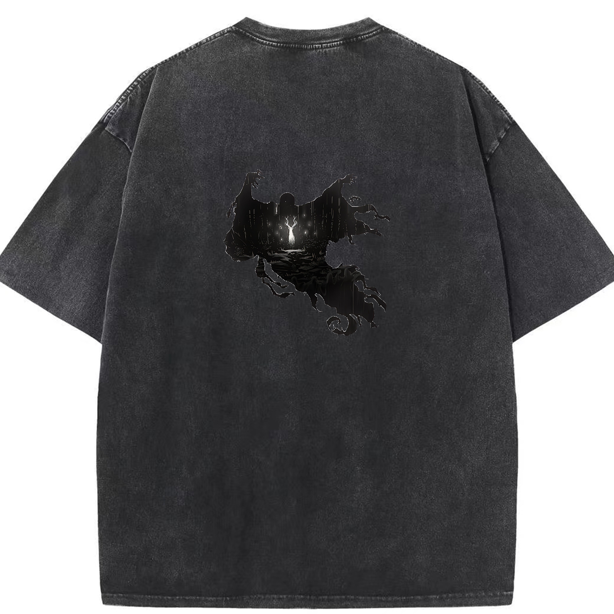 （画像用） Harry Potter ハリー・ポッターシリーズ 綿100% ヴィンテージ風 半袖Tシャツ（背面プリント）