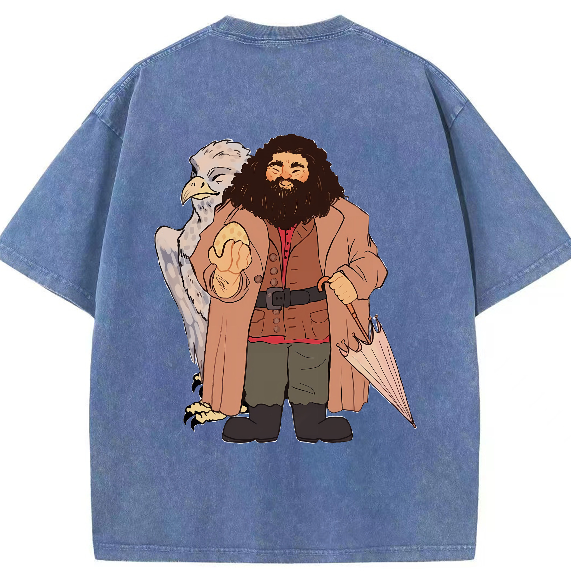 （画像用） Harry Potter ハリー・ポッターシリーズ 綿100% ヴィンテージ風 半袖Tシャツ（背面プリント）