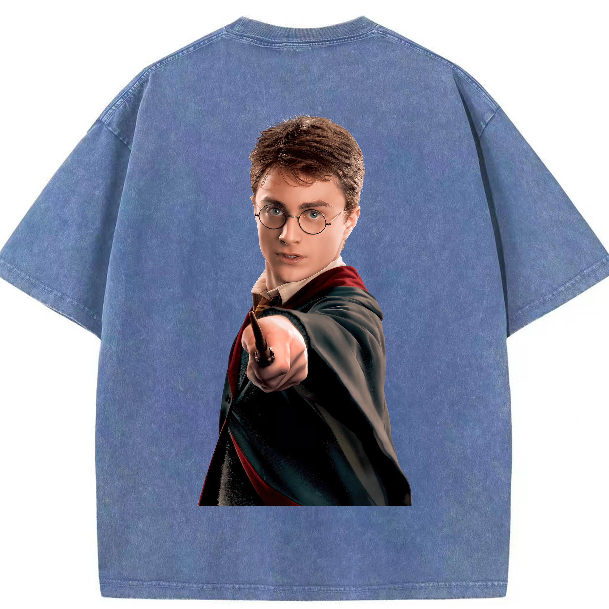 （画像用） Harry Potter ハリー・ポッターシリーズ 綿100% ヴィンテージ風 半袖Tシャツ（背面プリント）
