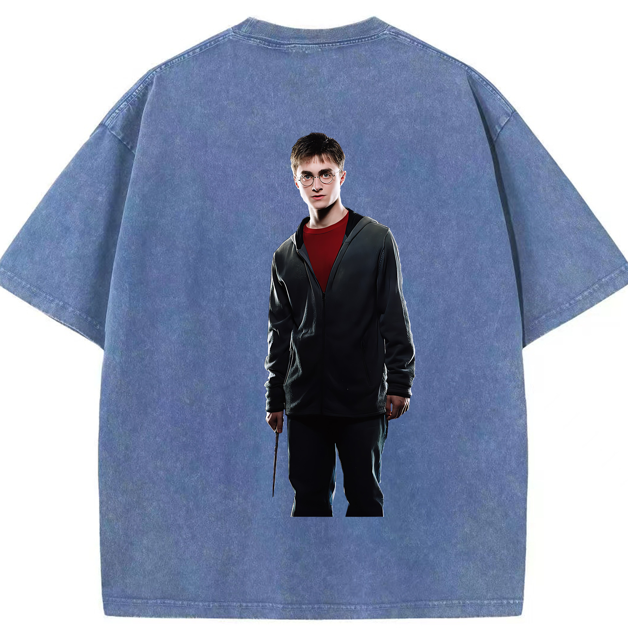 （画像用） Harry Potter ハリー・ポッターシリーズ 綿100% ヴィンテージ風 半袖Tシャツ（背面プリント）