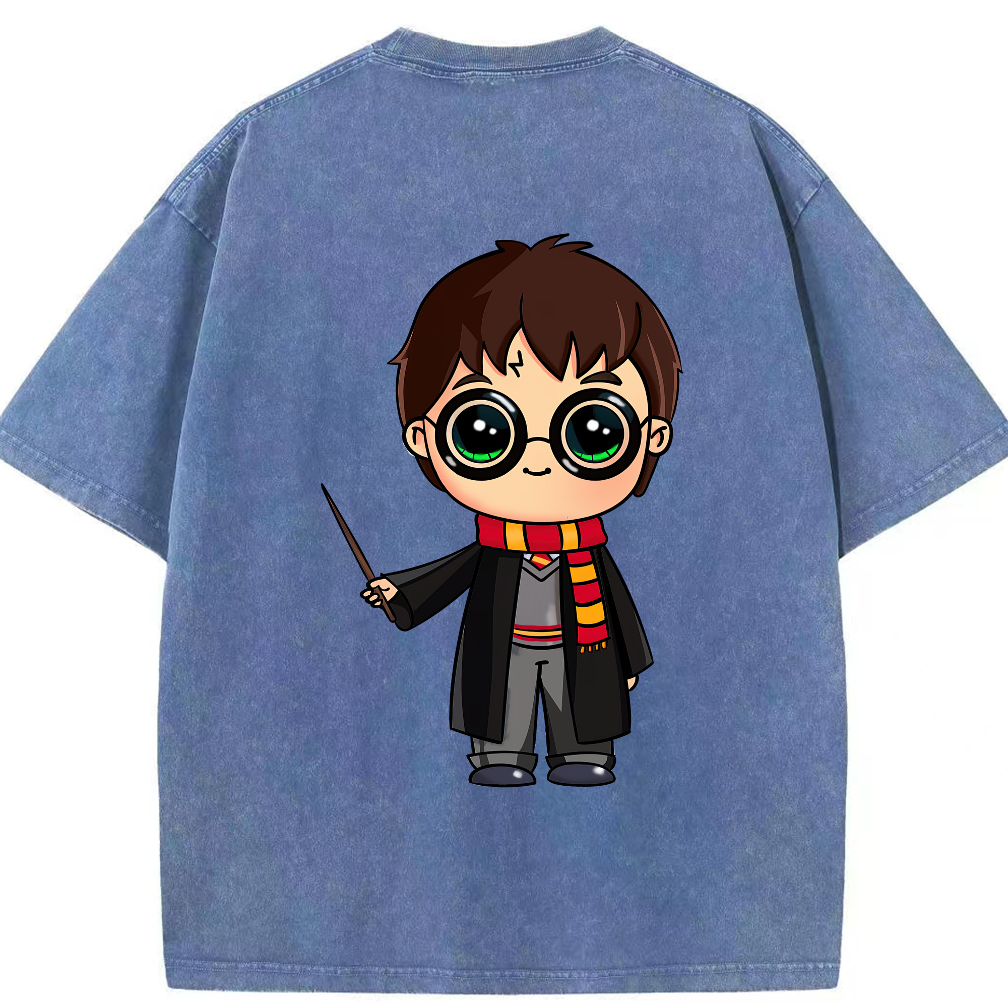 （画像用） Harry Potter ハリー・ポッターシリーズ 綿100% ヴィンテージ風 半袖Tシャツ（背面プリント）