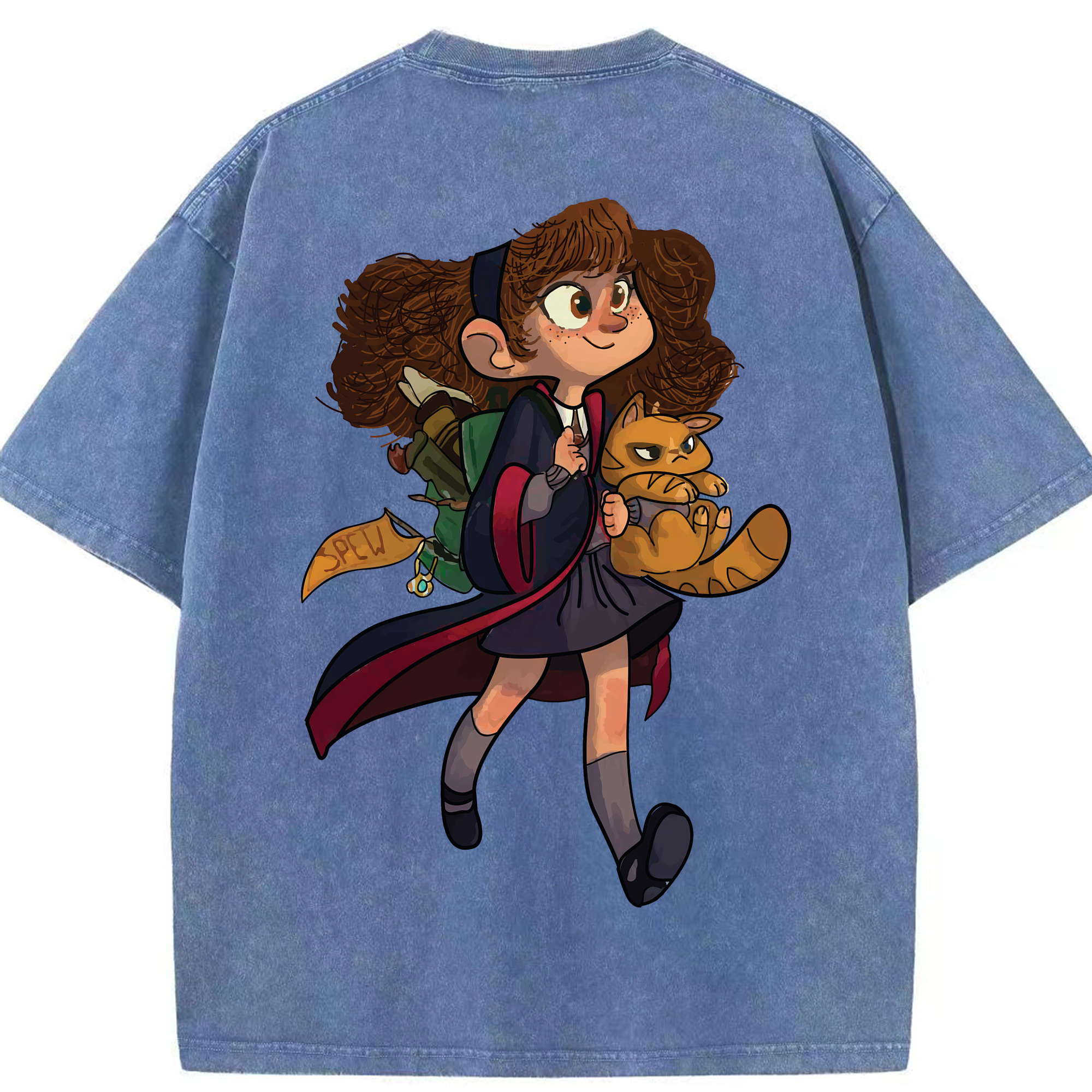 （画像用） Harry Potter ハリー・ポッターシリーズ 綿100% ヴィンテージ風 半袖Tシャツ（背面プリント）