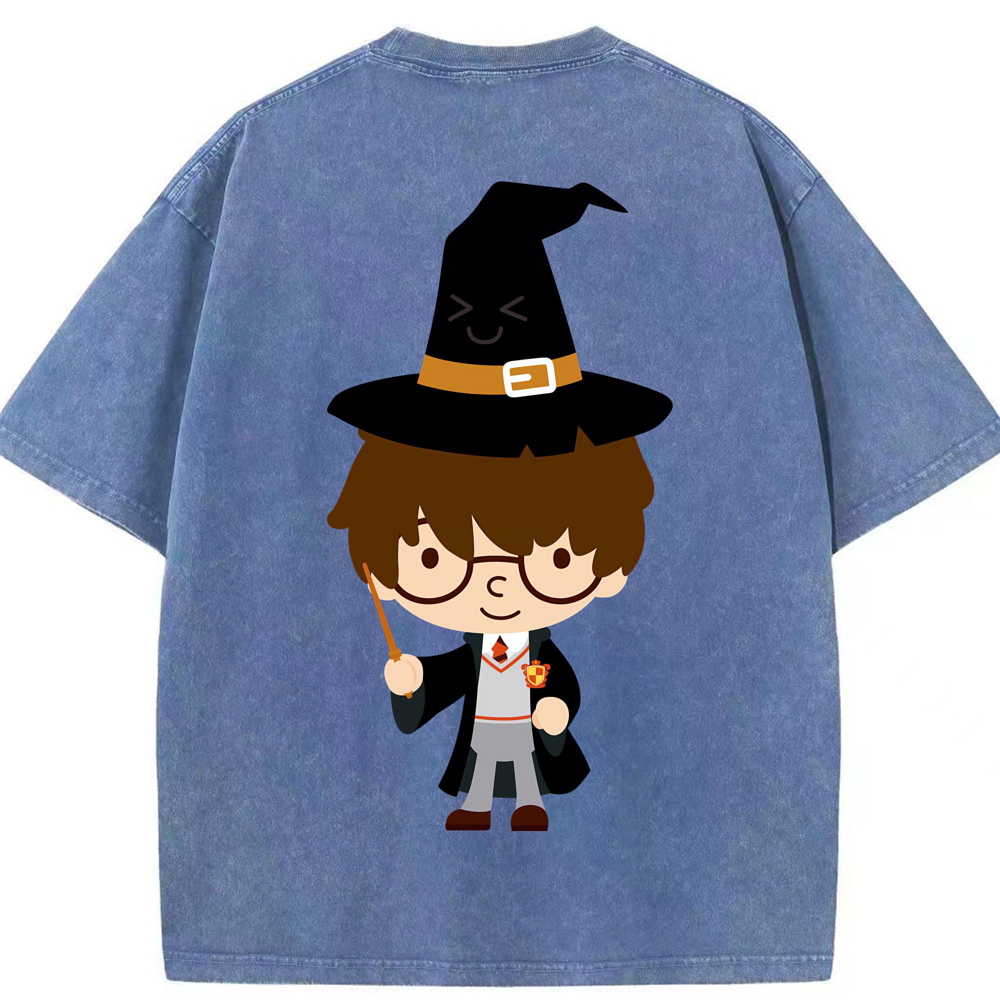 （画像用） Harry Potter ハリー・ポッターシリーズ 綿100% ヴィンテージ風 半袖Tシャツ（背面プリント）