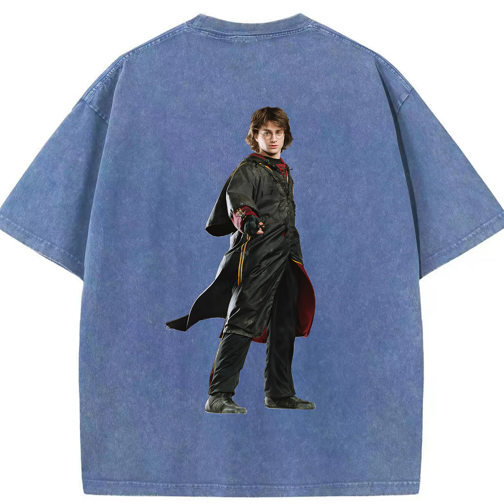 （画像用） Harry Potter ハリー・ポッターシリーズ 綿100% ヴィンテージ風 半袖Tシャツ（背面プリント）