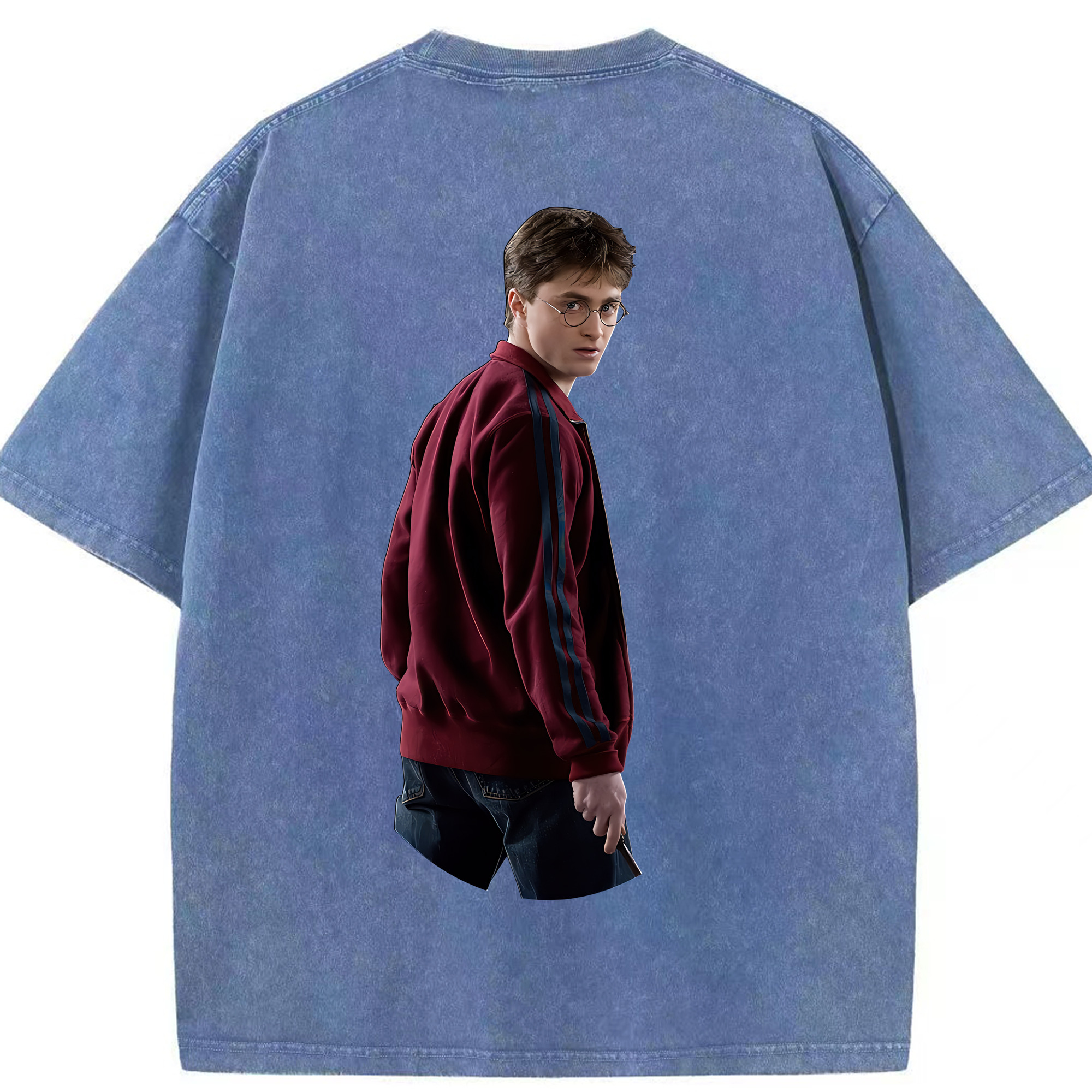 （画像用） Harry Potter ハリー・ポッターシリーズ 綿100% ヴィンテージ風 半袖Tシャツ（背面プリント）