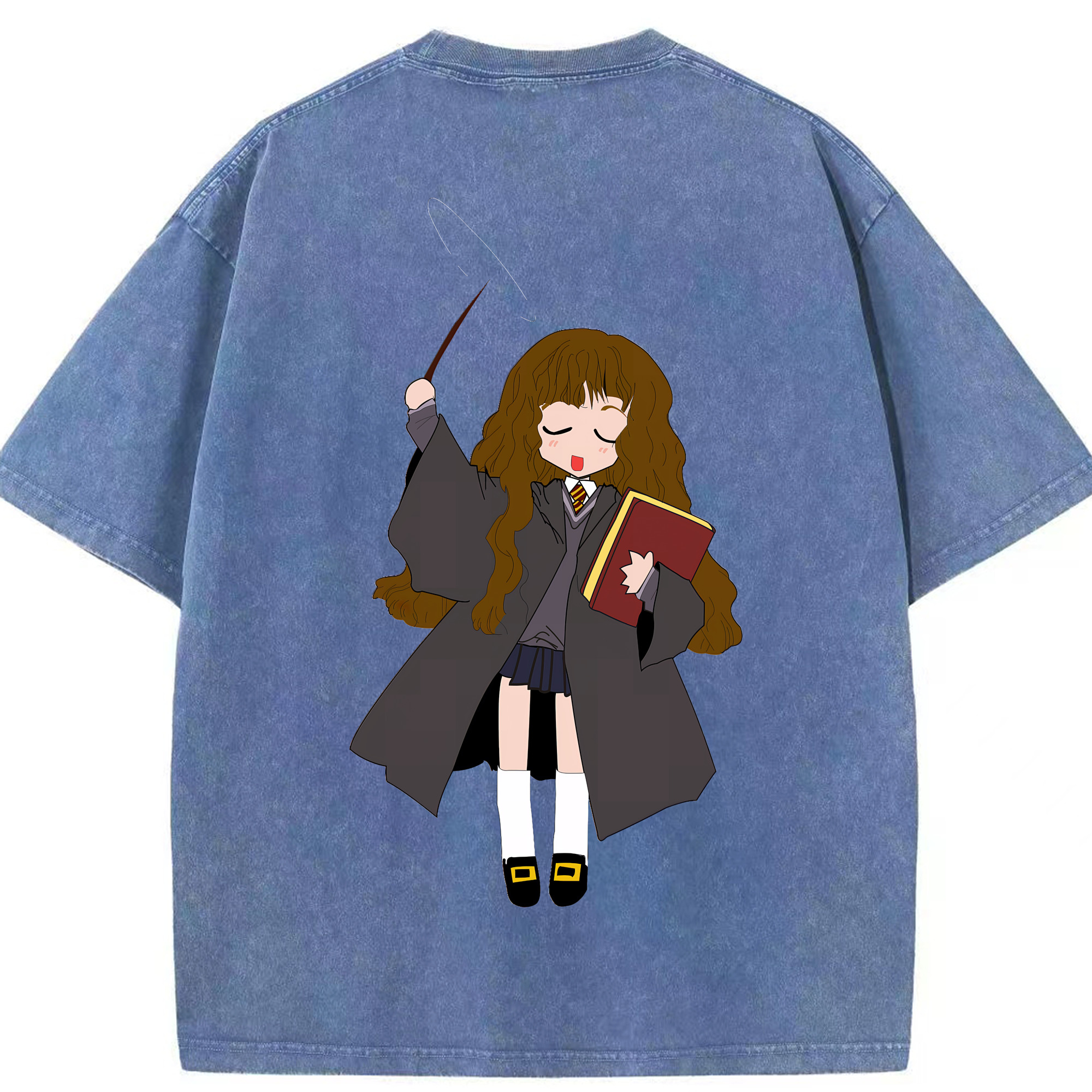 （画像用） Harry Potter ハリー・ポッターシリーズ 綿100% ヴィンテージ風 半袖Tシャツ（背面プリント）