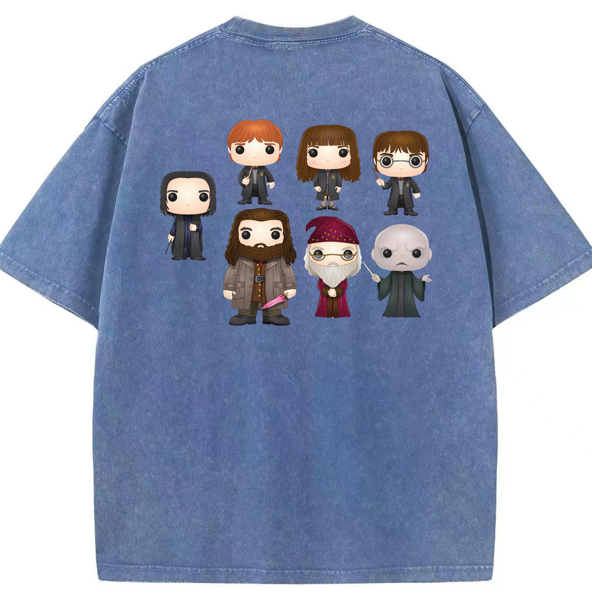 （画像用） Harry Potter ハリー・ポッターシリーズ 綿100% ヴィンテージ風 半袖Tシャツ（背面プリント）