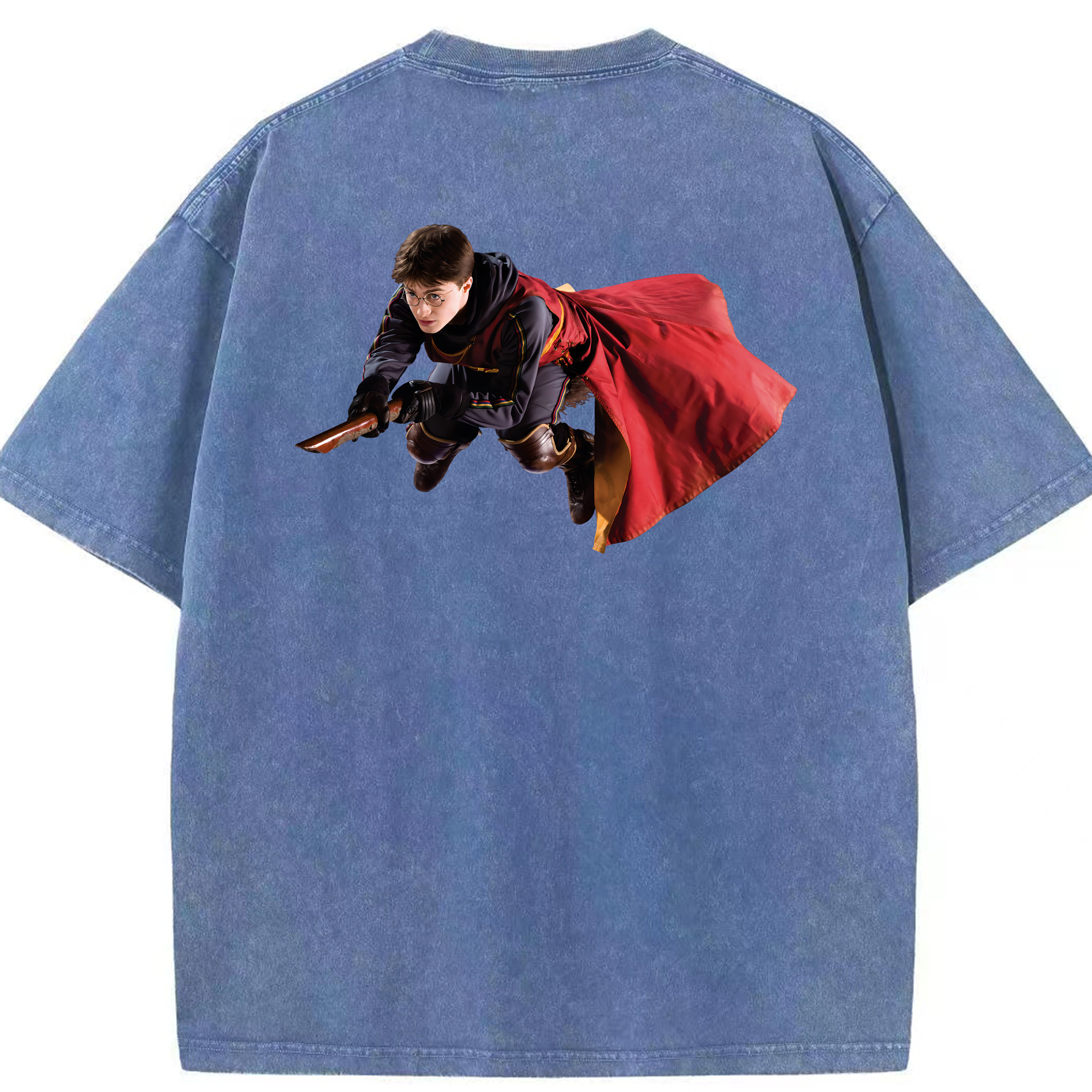 （画像用） Harry Potter ハリー・ポッターシリーズ 綿100% ヴィンテージ風 半袖Tシャツ（背面プリント）
