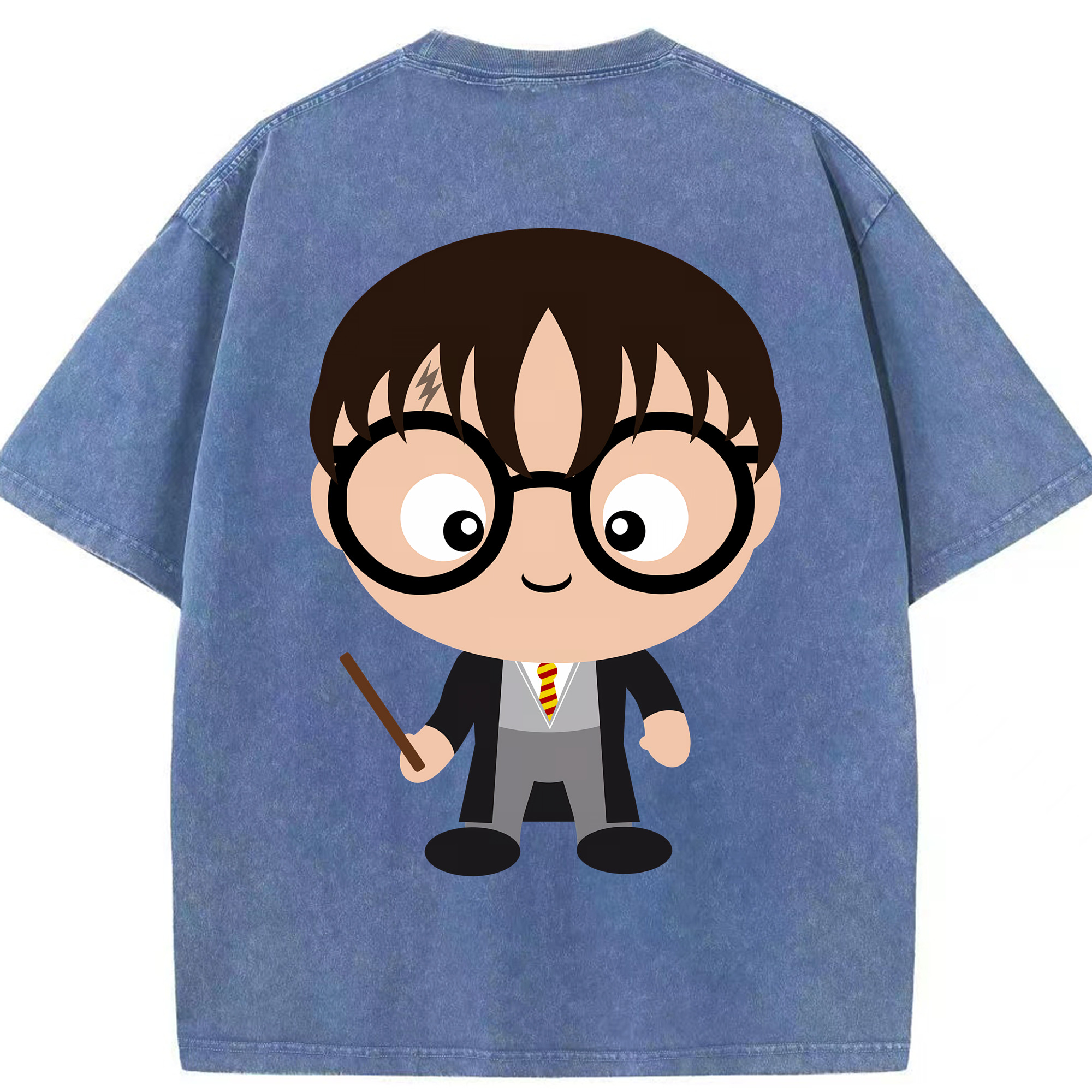 （画像用） Harry Potter ハリー・ポッターシリーズ 綿100% ヴィンテージ風 半袖Tシャツ（背面プリント）