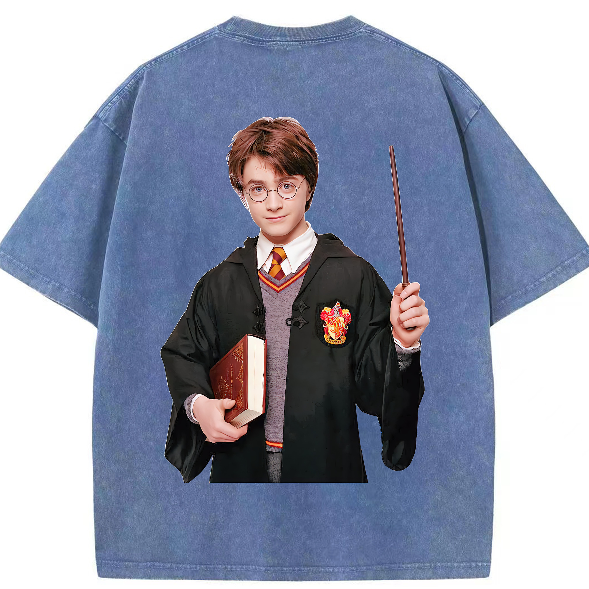 （画像用） Harry Potter ハリー・ポッターシリーズ 綿100% ヴィンテージ風 半袖Tシャツ（背面プリント）