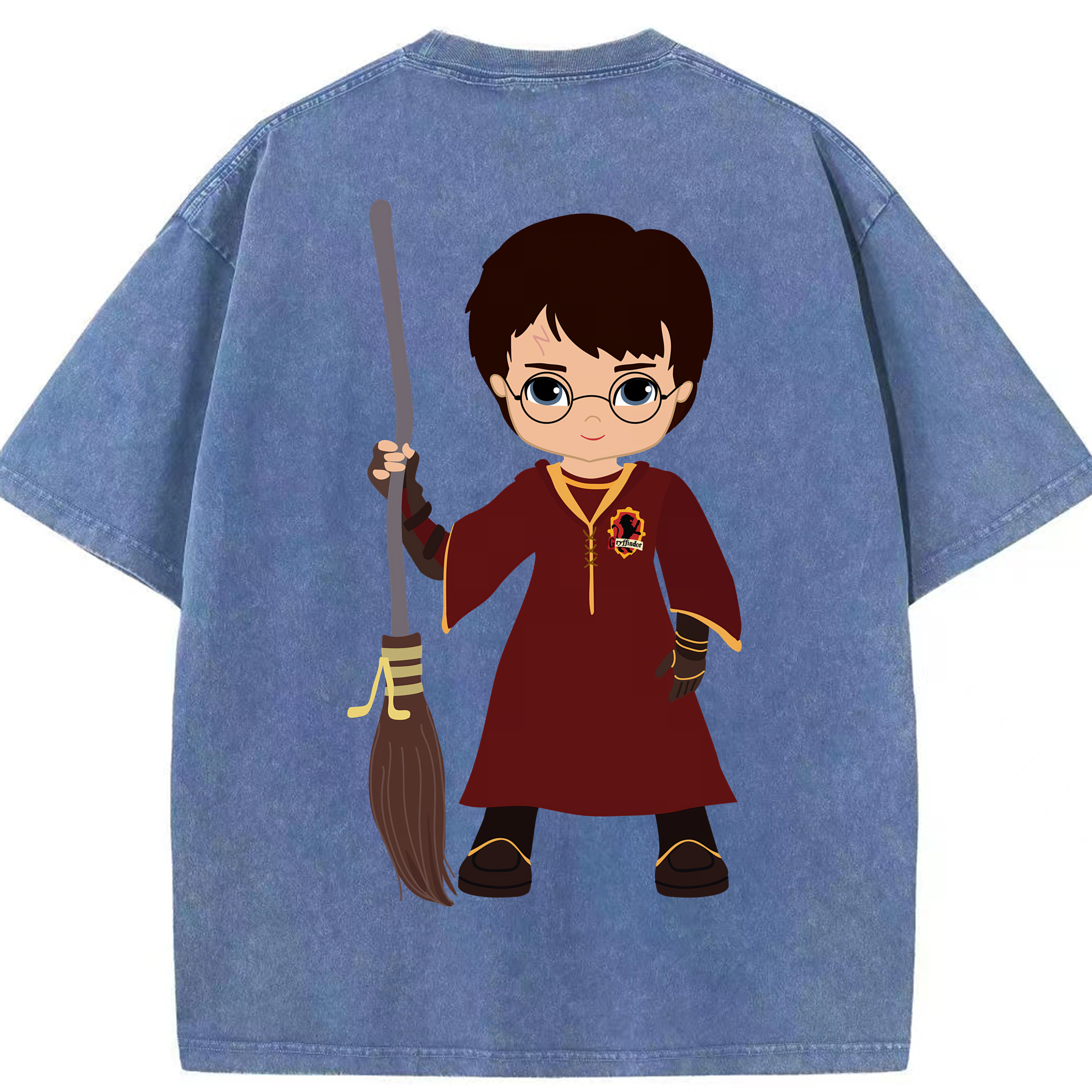 （画像用） Harry Potter ハリー・ポッターシリーズ 綿100% ヴィンテージ風 半袖Tシャツ（背面プリント）
