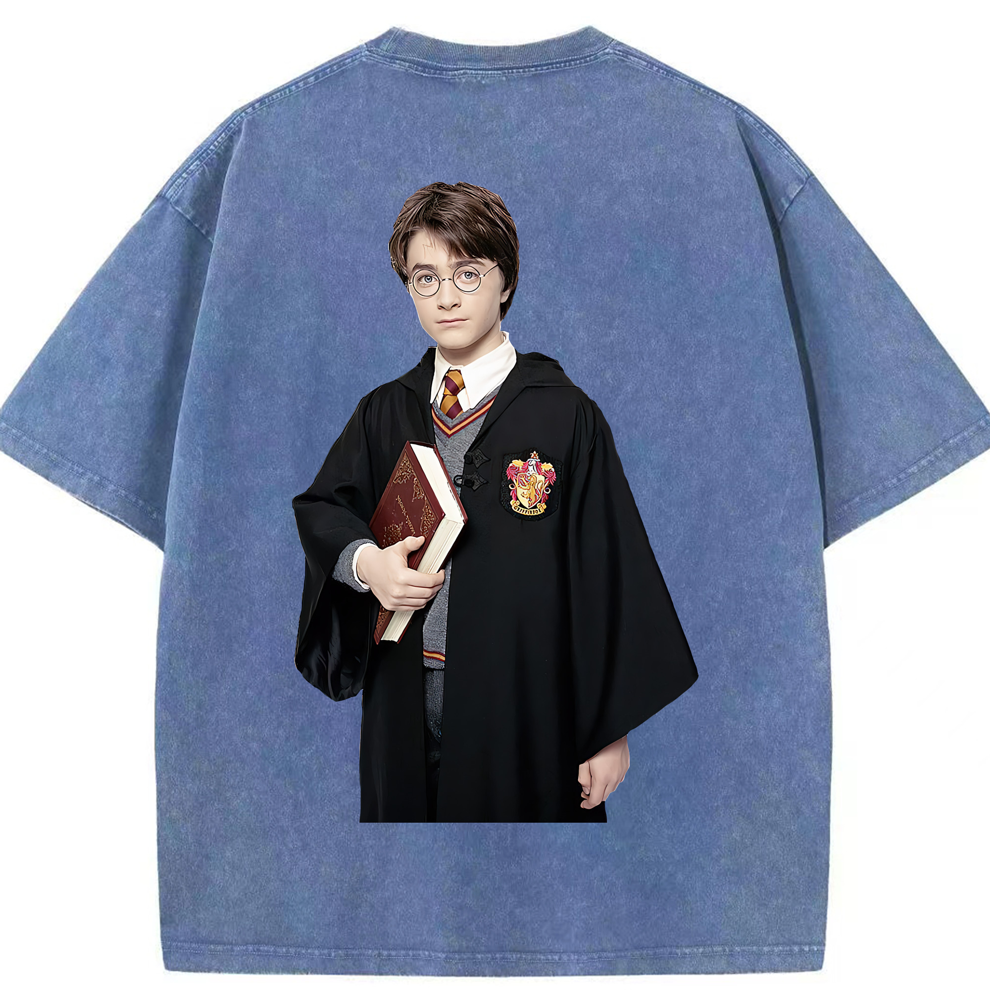 （画像用） Harry Potter ハリー・ポッターシリーズ 綿100% ヴィンテージ風 半袖Tシャツ（背面プリント）