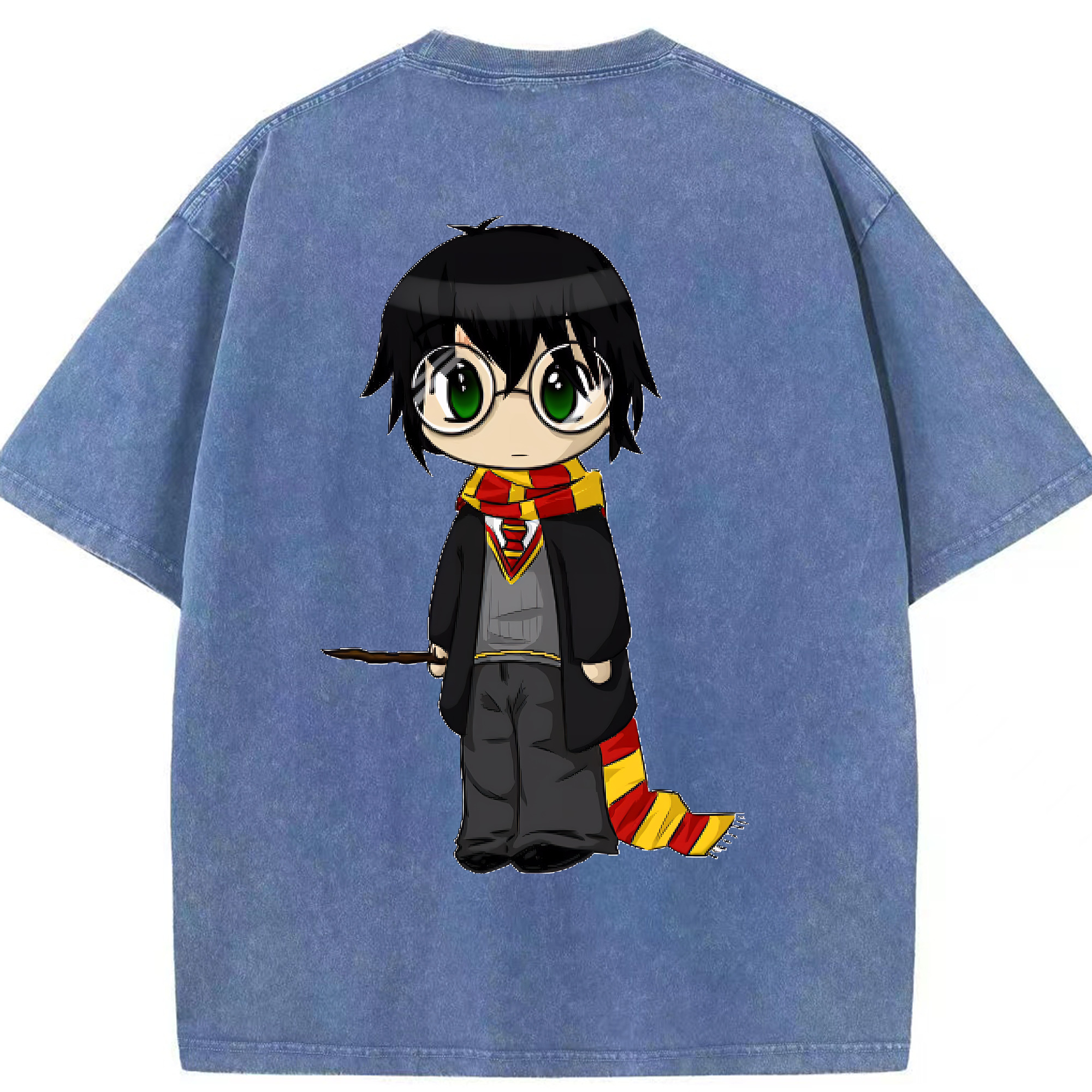 （画像用） Harry Potter ハリー・ポッターシリーズ 綿100% ヴィンテージ風 半袖Tシャツ（背面プリント）