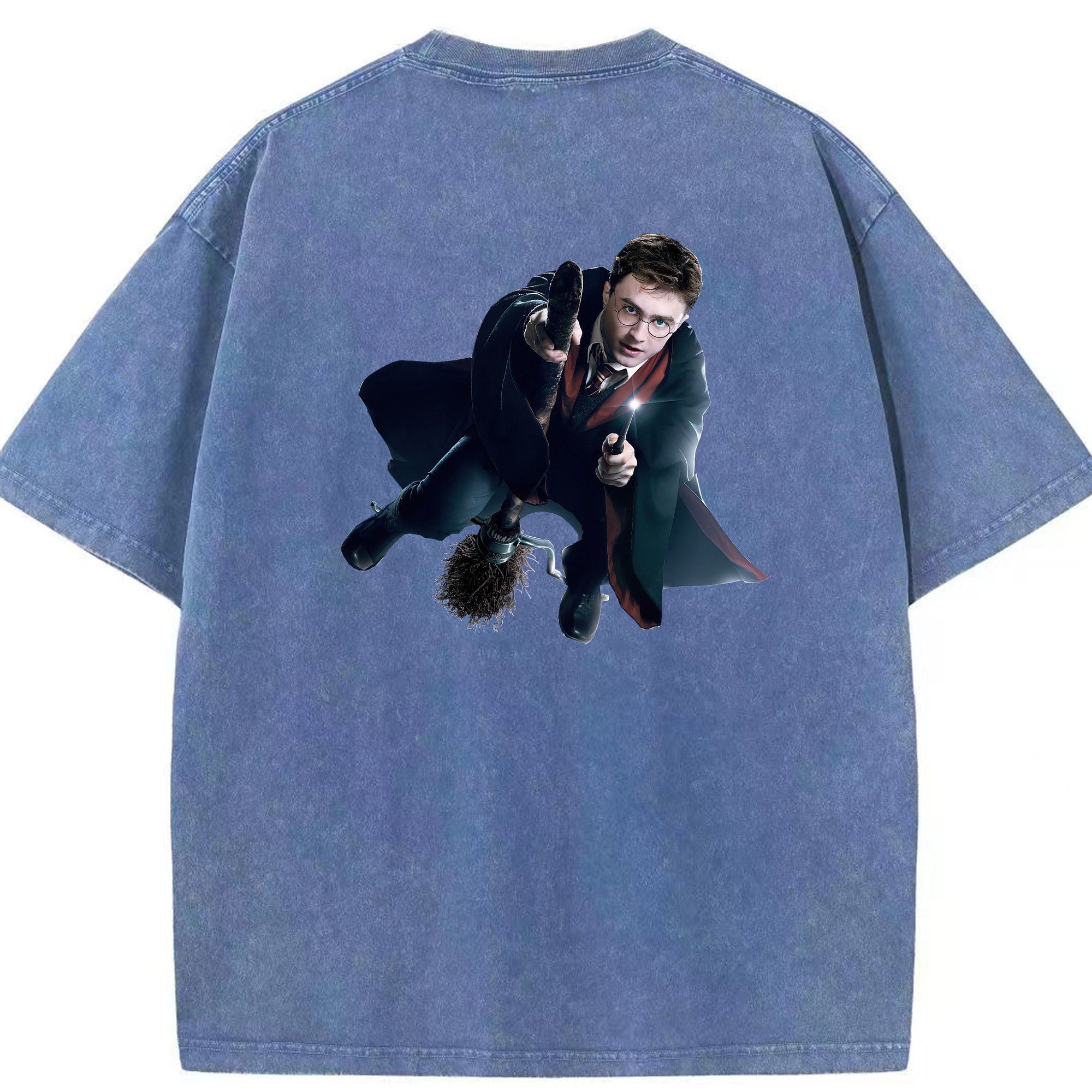 （画像用） Harry Potter ハリー・ポッターシリーズ 綿100% ヴィンテージ風 半袖Tシャツ（背面プリント）