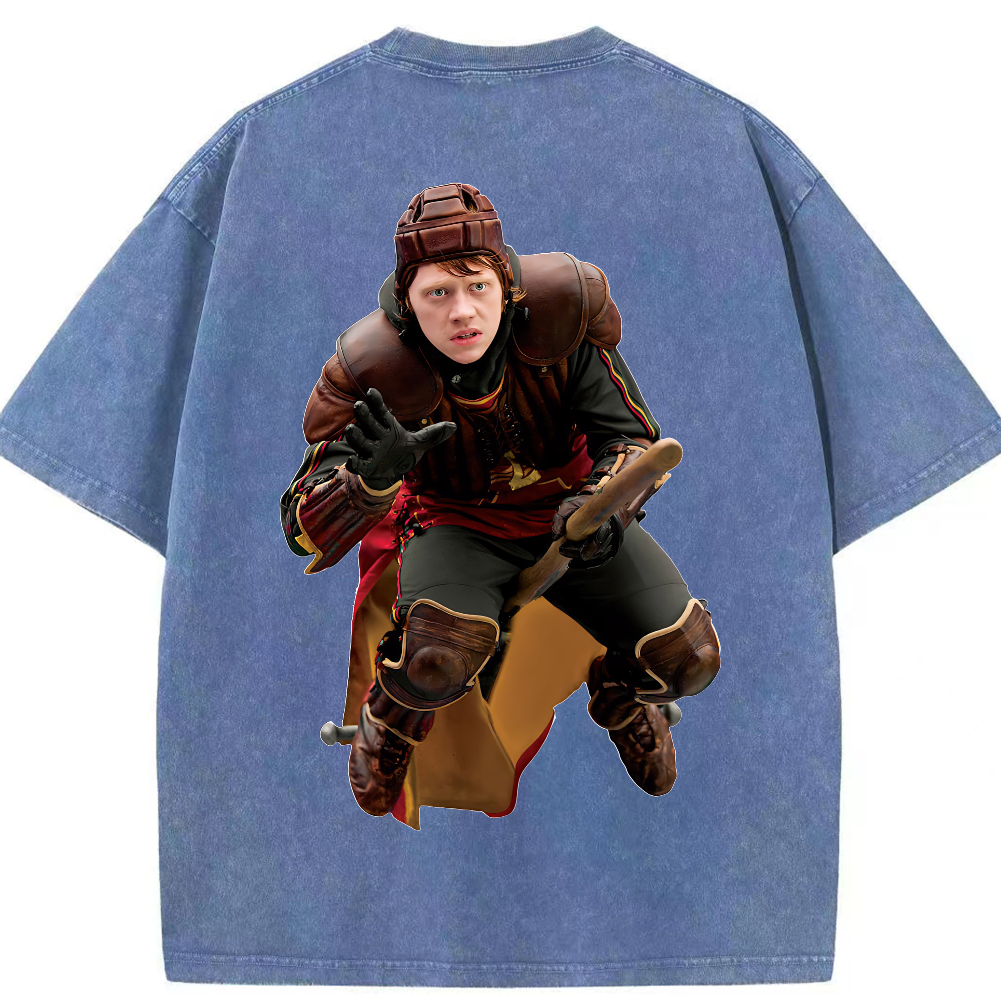 （画像用） Harry Potter ハリー・ポッターシリーズ 綿100% ヴィンテージ風 半袖Tシャツ（背面プリント）