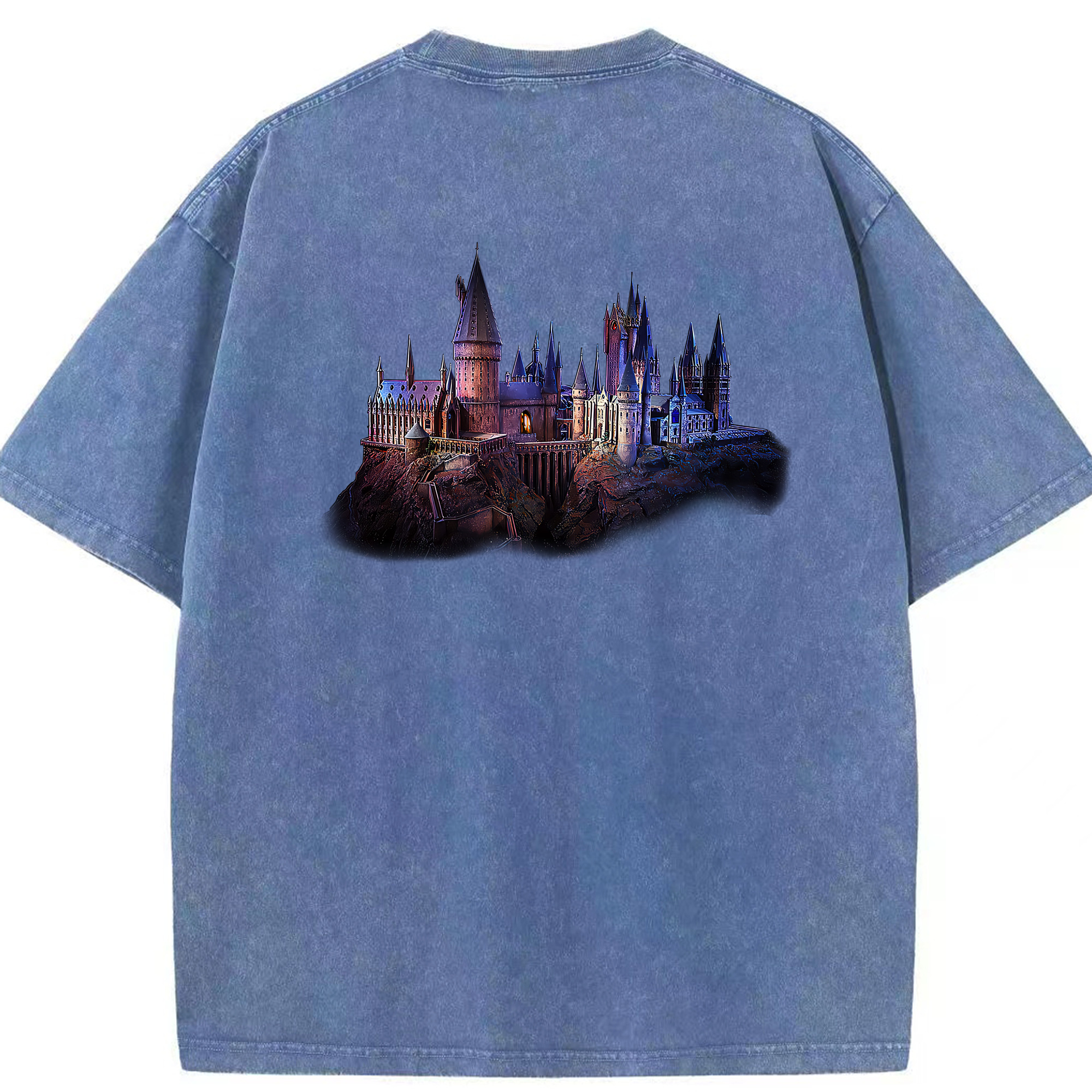 （画像用） Harry Potter ハリー・ポッターシリーズ 綿100% ヴィンテージ風 半袖Tシャツ（背面プリント）