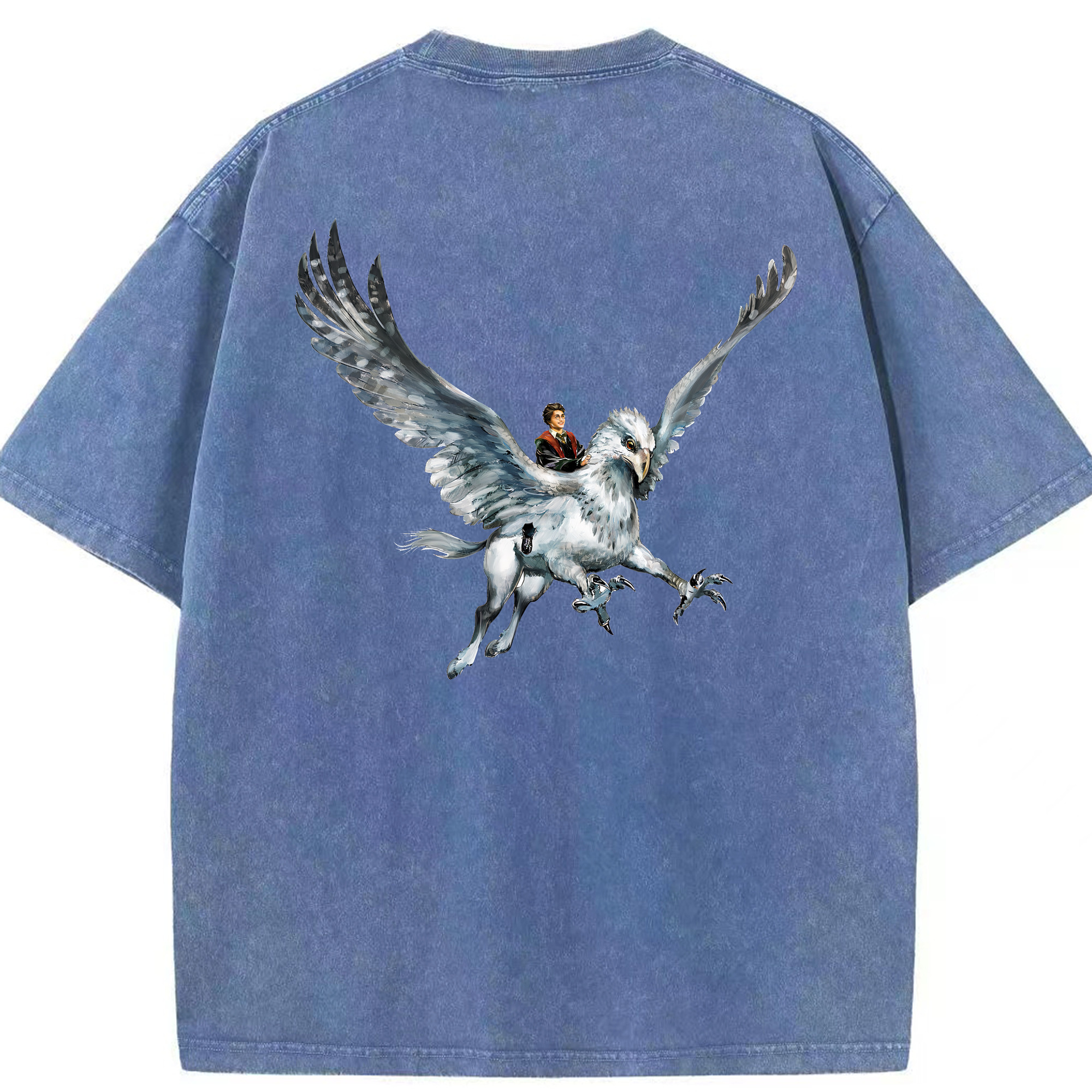 （画像用） Harry Potter ハリー・ポッターシリーズ 綿100% ヴィンテージ風 半袖Tシャツ（背面プリント）