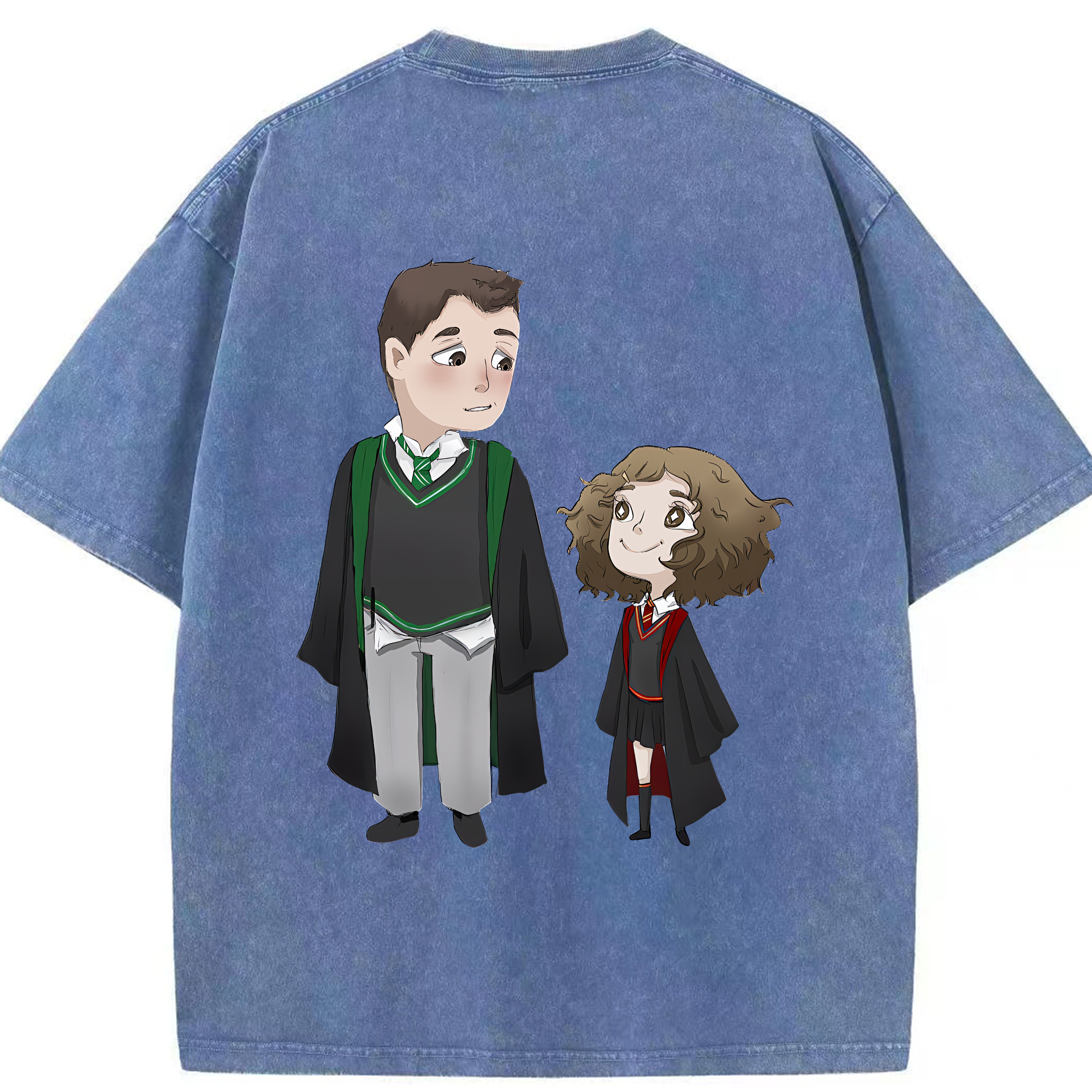 （画像用） Harry Potter ハリー・ポッターシリーズ 綿100% ヴィンテージ風 半袖Tシャツ（背面プリント）