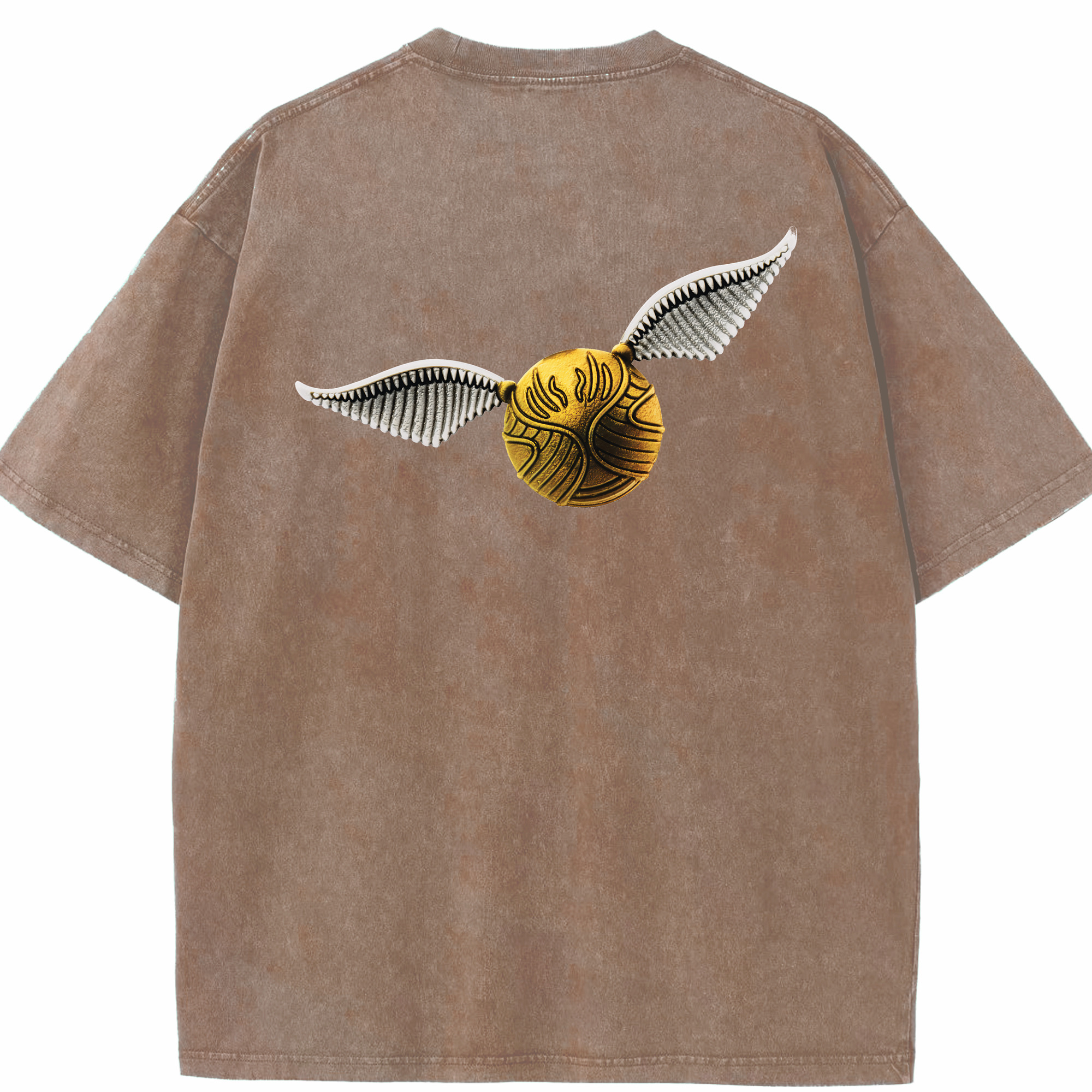 （画像用） Harry Potter ハリー・ポッターシリーズ 綿100% ヴィンテージ風 半袖Tシャツ（背面プリント）