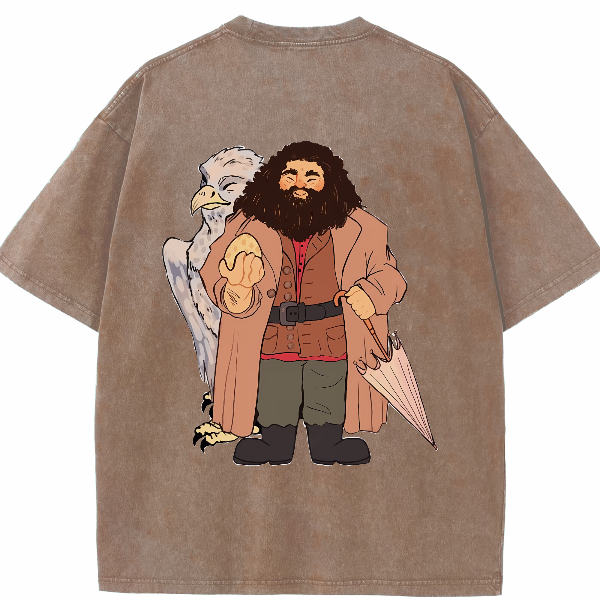 （画像用） Harry Potter ハリー・ポッターシリーズ 綿100% ヴィンテージ風 半袖Tシャツ（背面プリント）