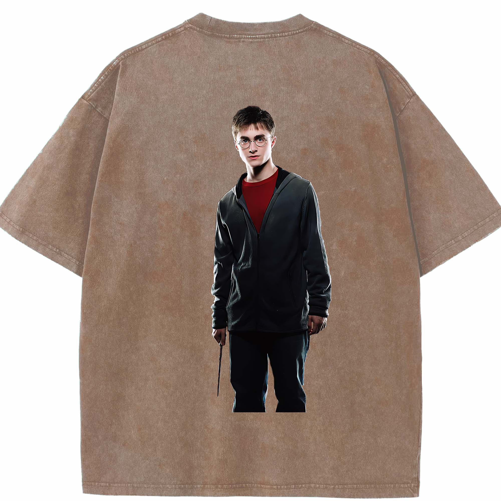 （画像用） Harry Potter ハリー・ポッターシリーズ 綿100% ヴィンテージ風 半袖Tシャツ（背面プリント）